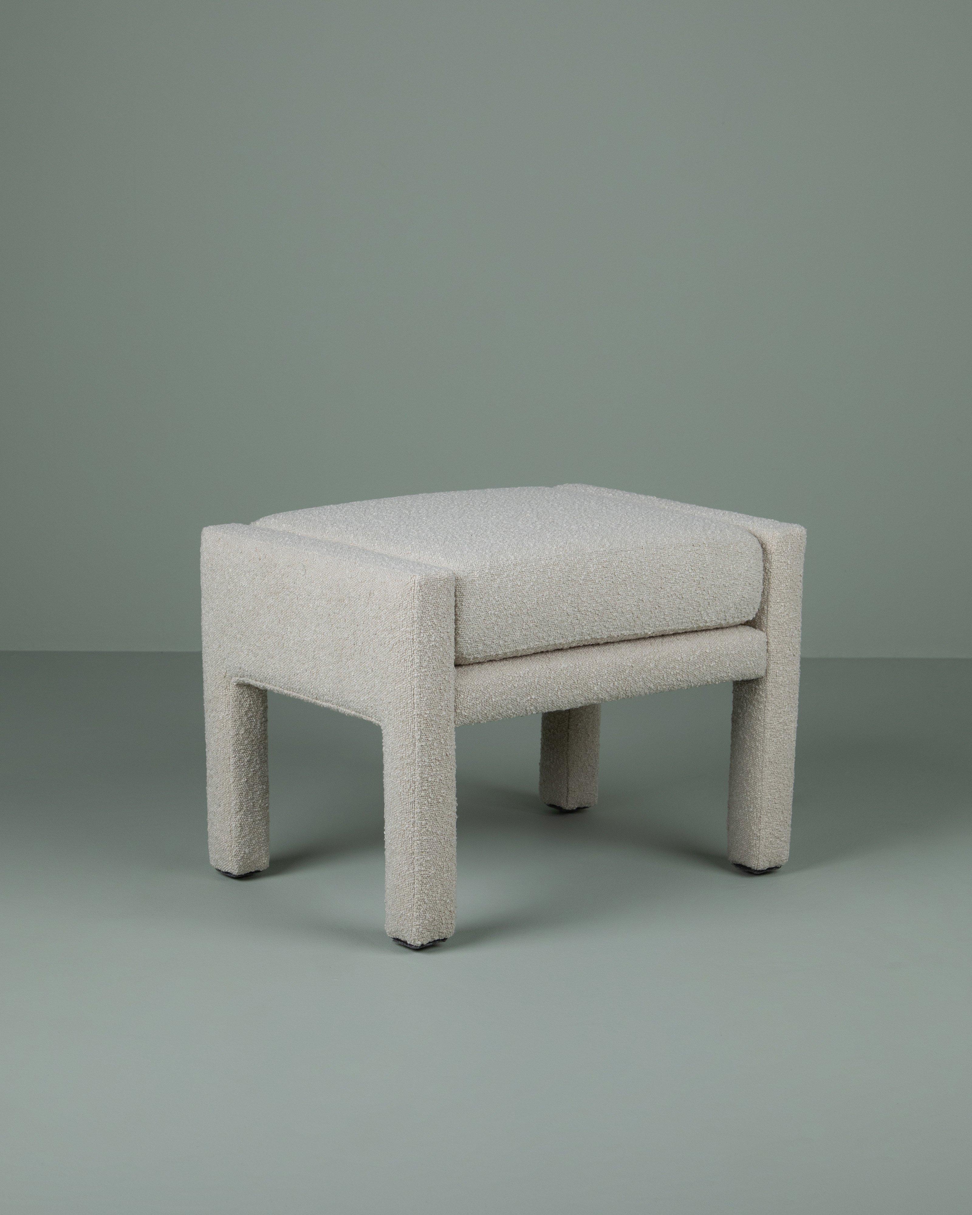 Sia Dressing Table Ottoman -  Cream