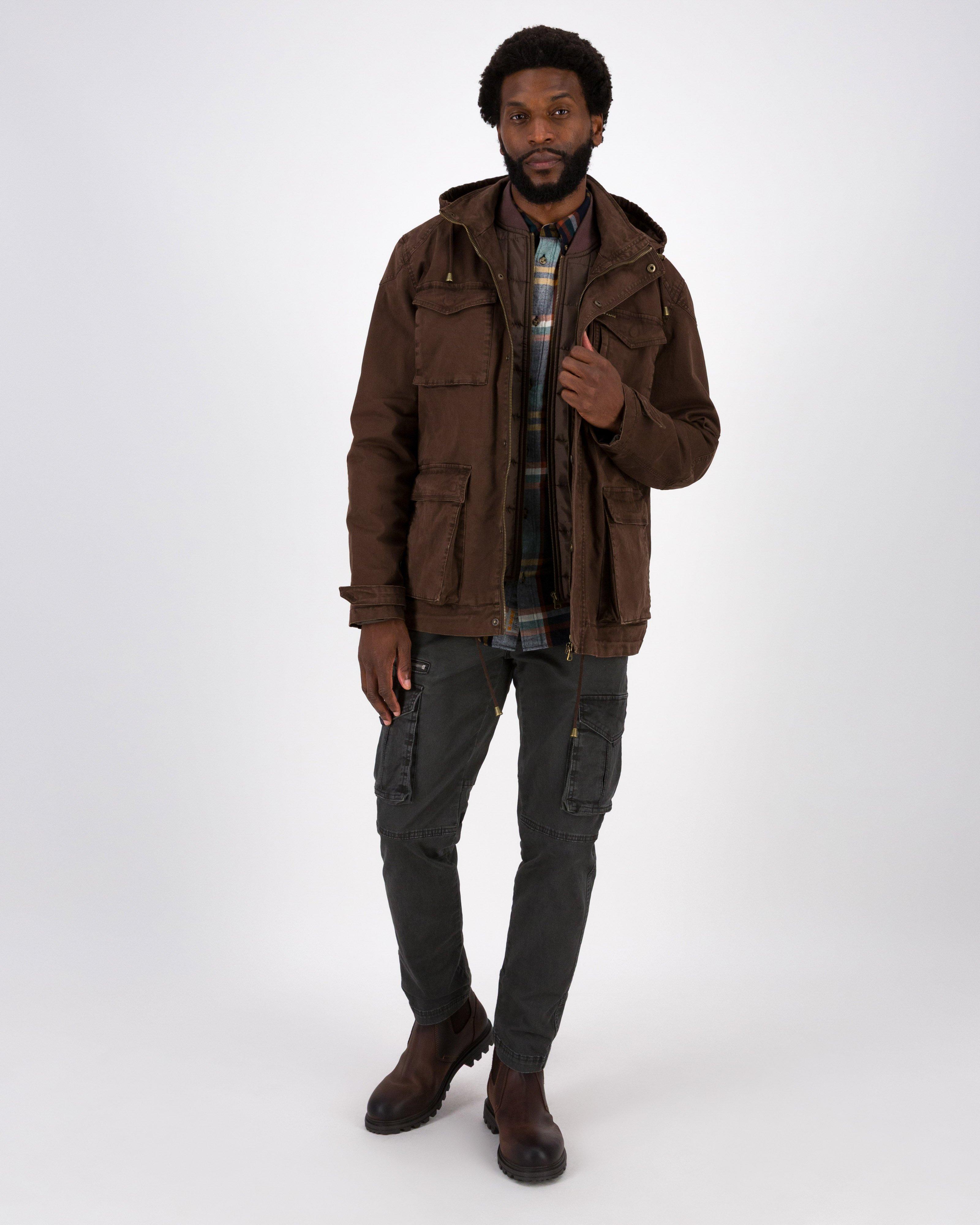 K-Way Elements Men’s Safari 3-in-1 Canvas Field Jacket -  Brown