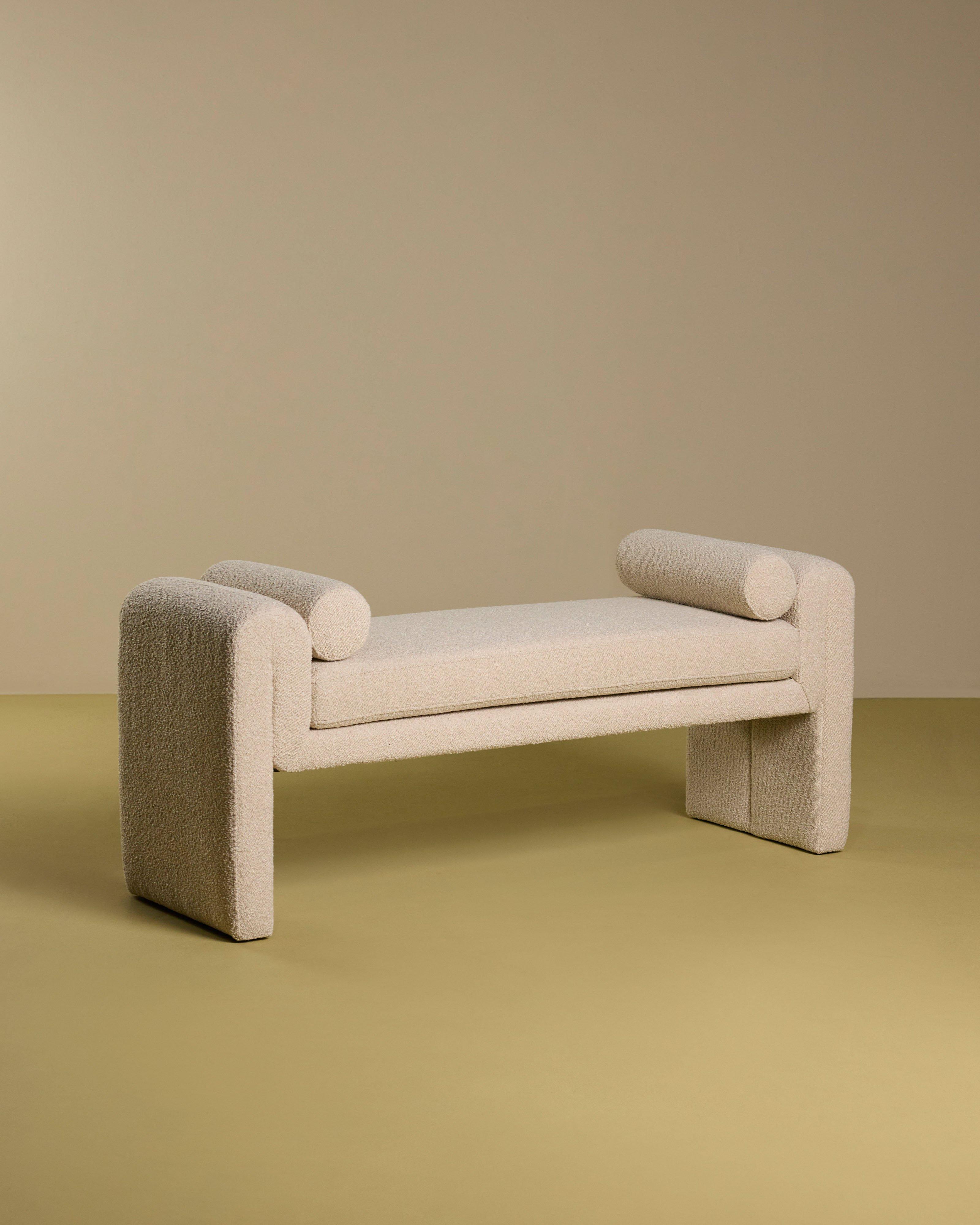 Willow Fabric Bed End -  Stone