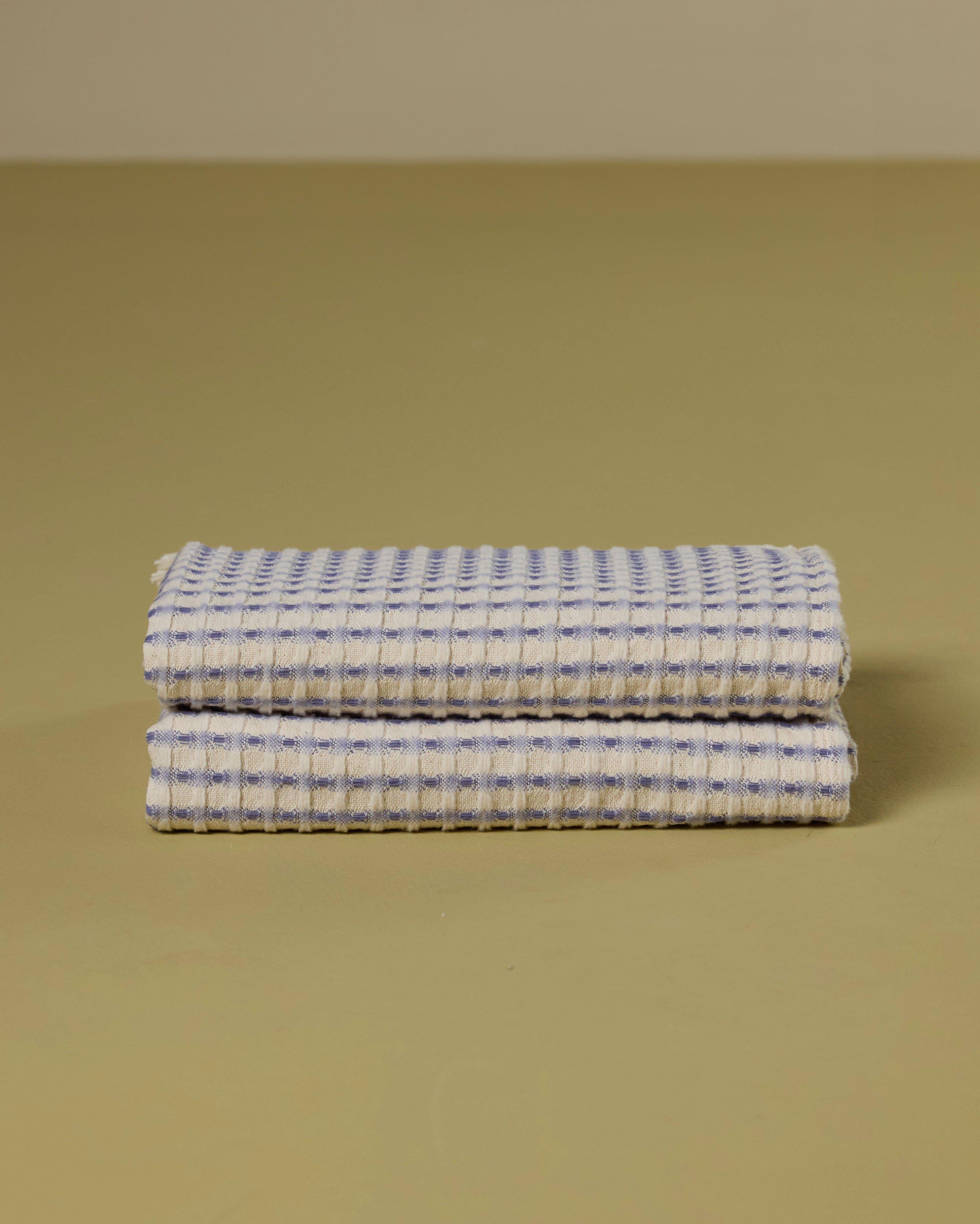 Isola Warm Handle Textured Throw -  Blue