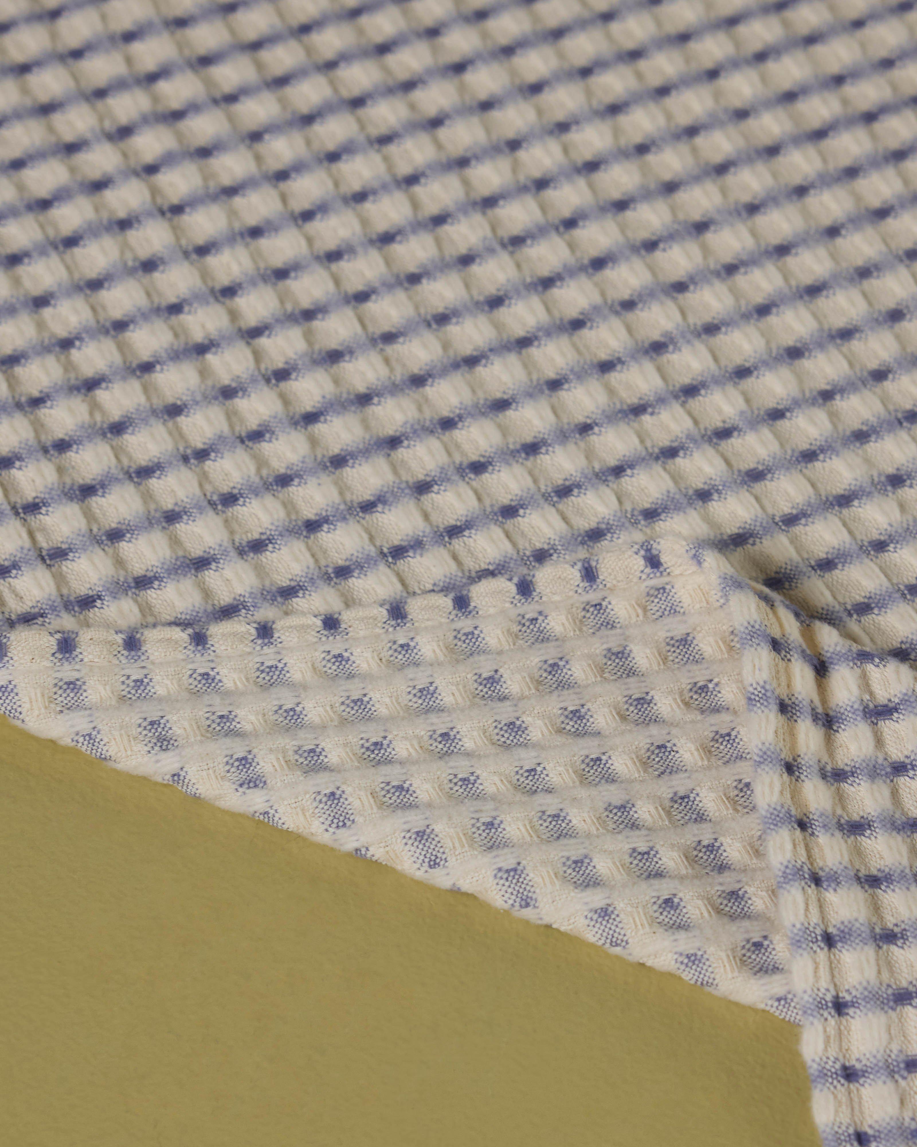 Isola Warm Handle Textured Throw -  Blue