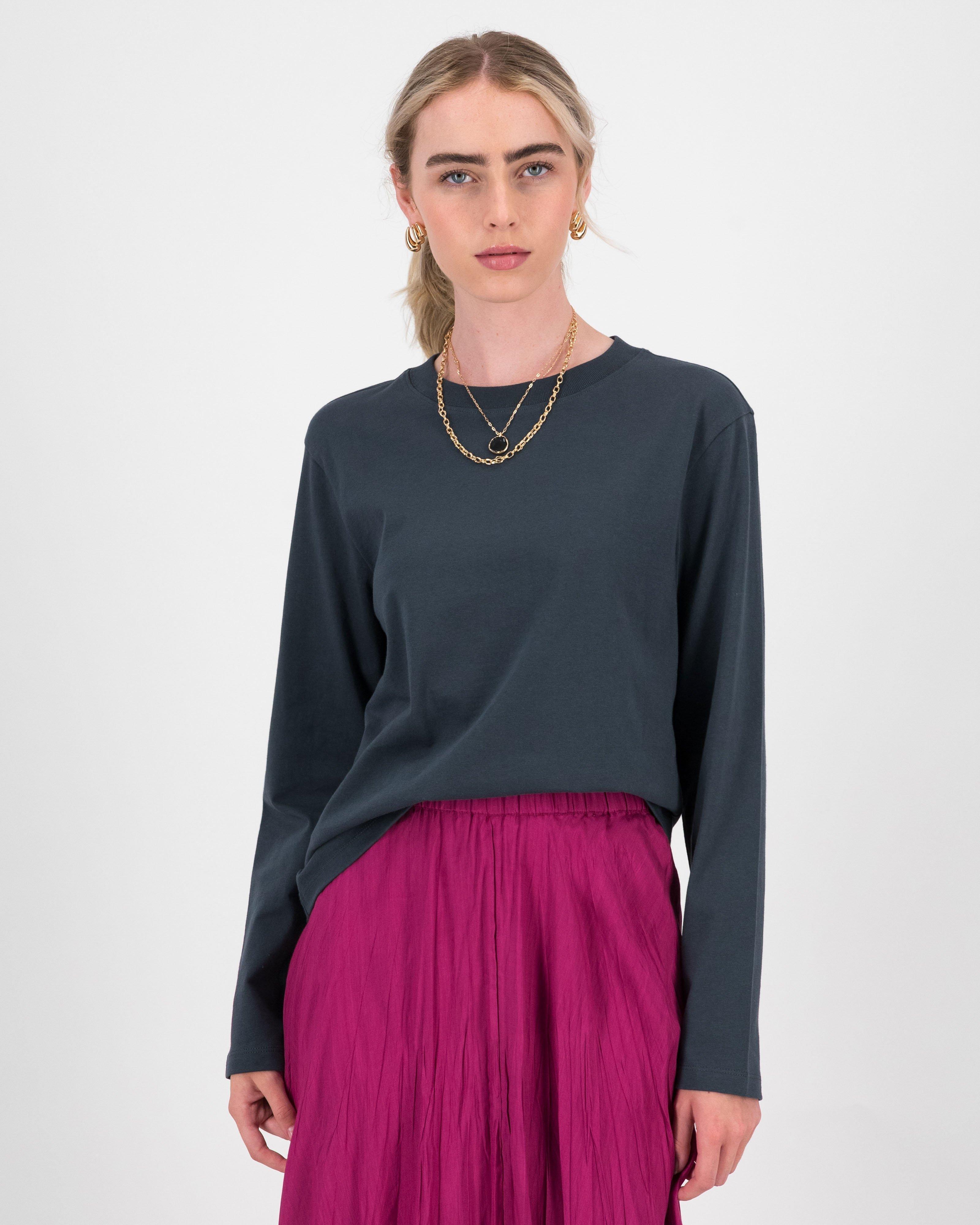 Old Khaki Women’s Zandi Long Sleeve Tee -  Charcoal