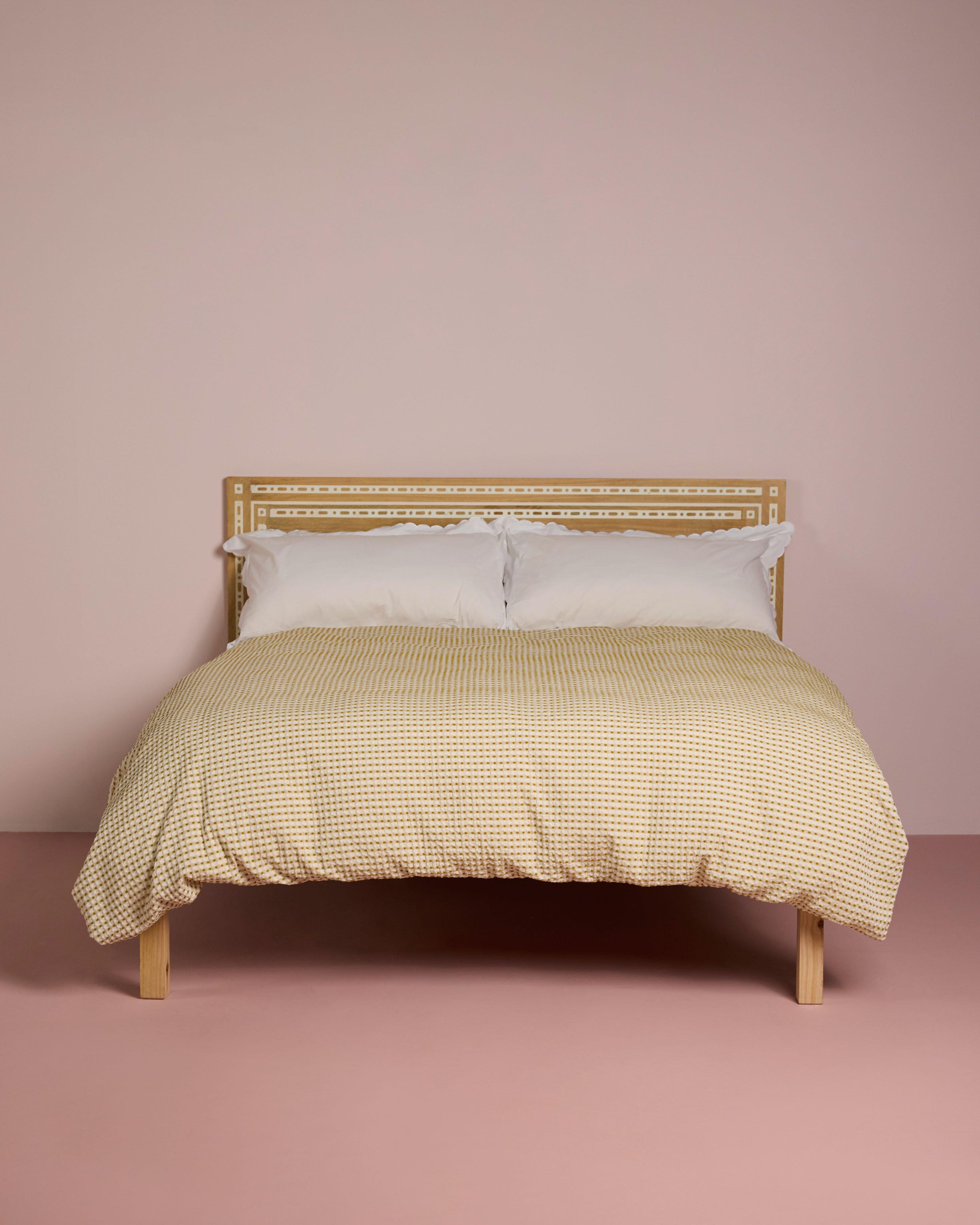 Hyde Textured King Duvet Cover -  Yellow