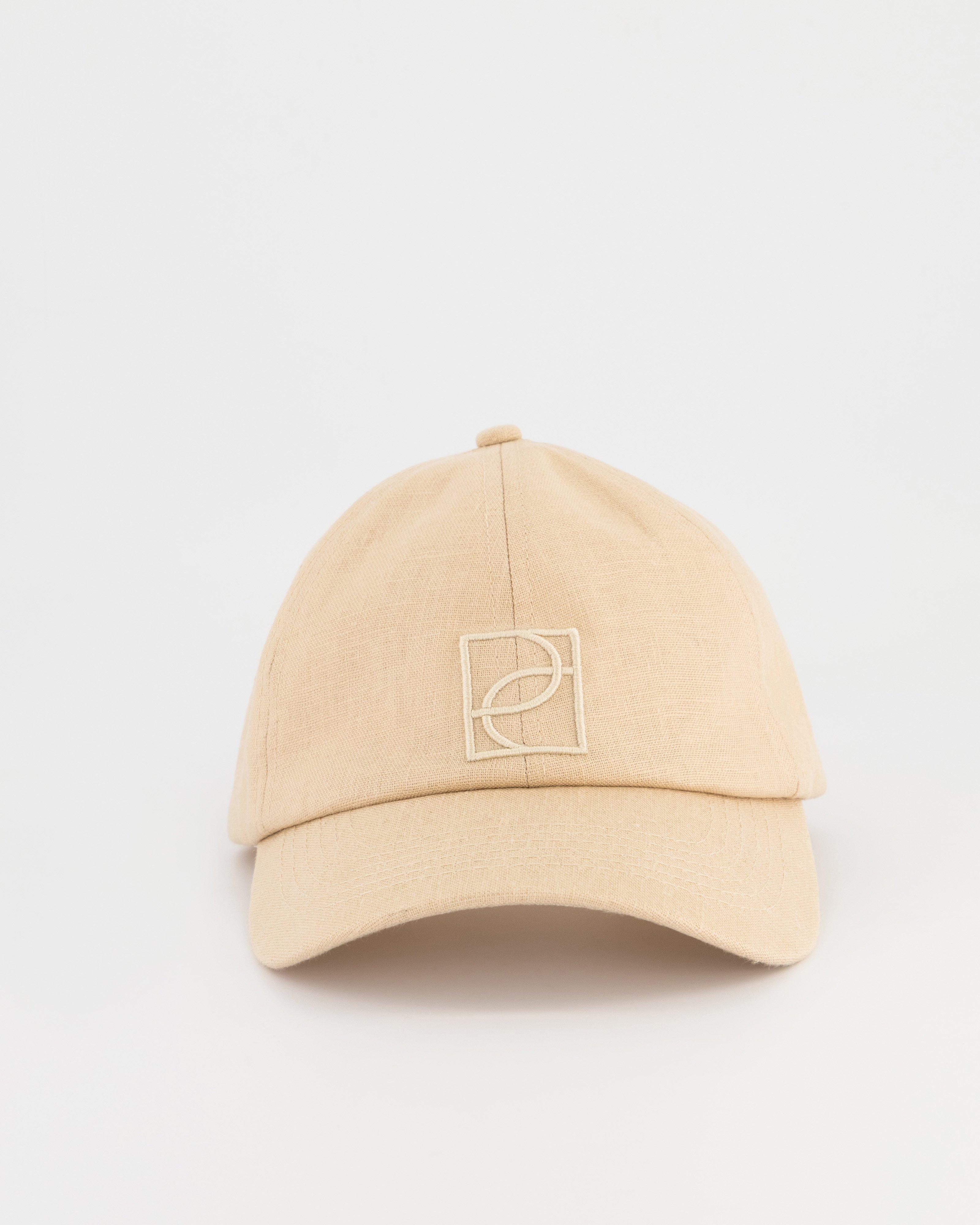 Kenzie Linen Peak Cap -  Stone