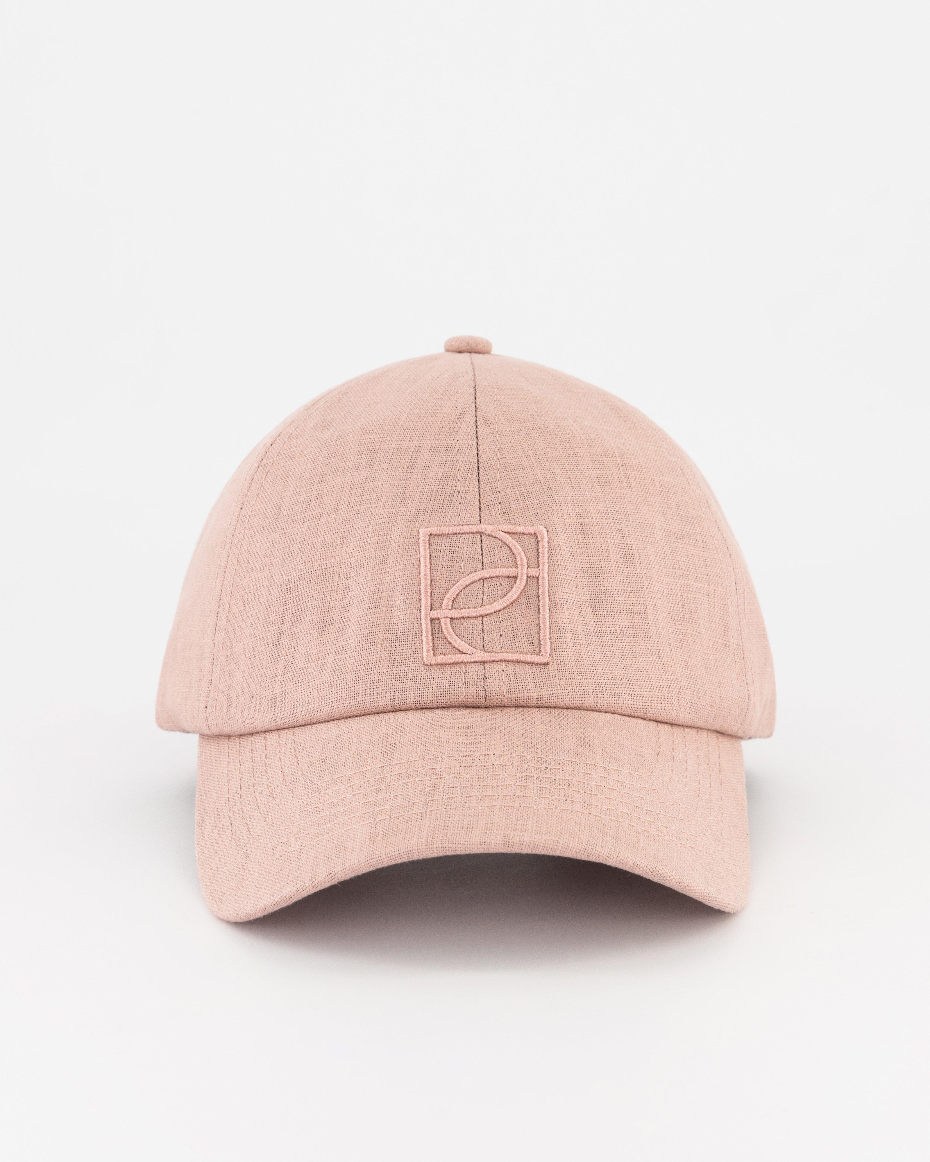 Kenzie Linen Peak Cap -  Pink
