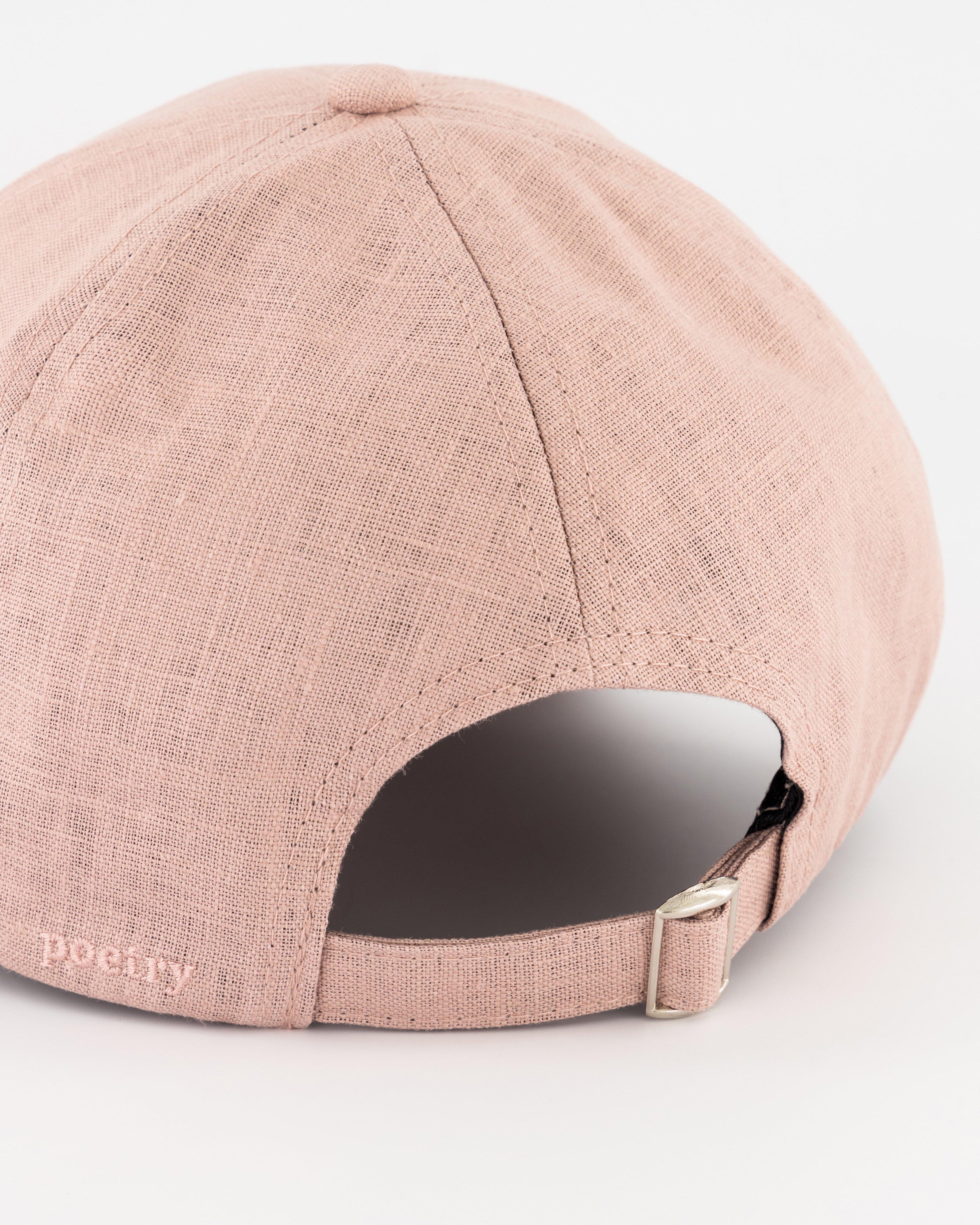 Kenzie Linen Peak Cap -  Pink