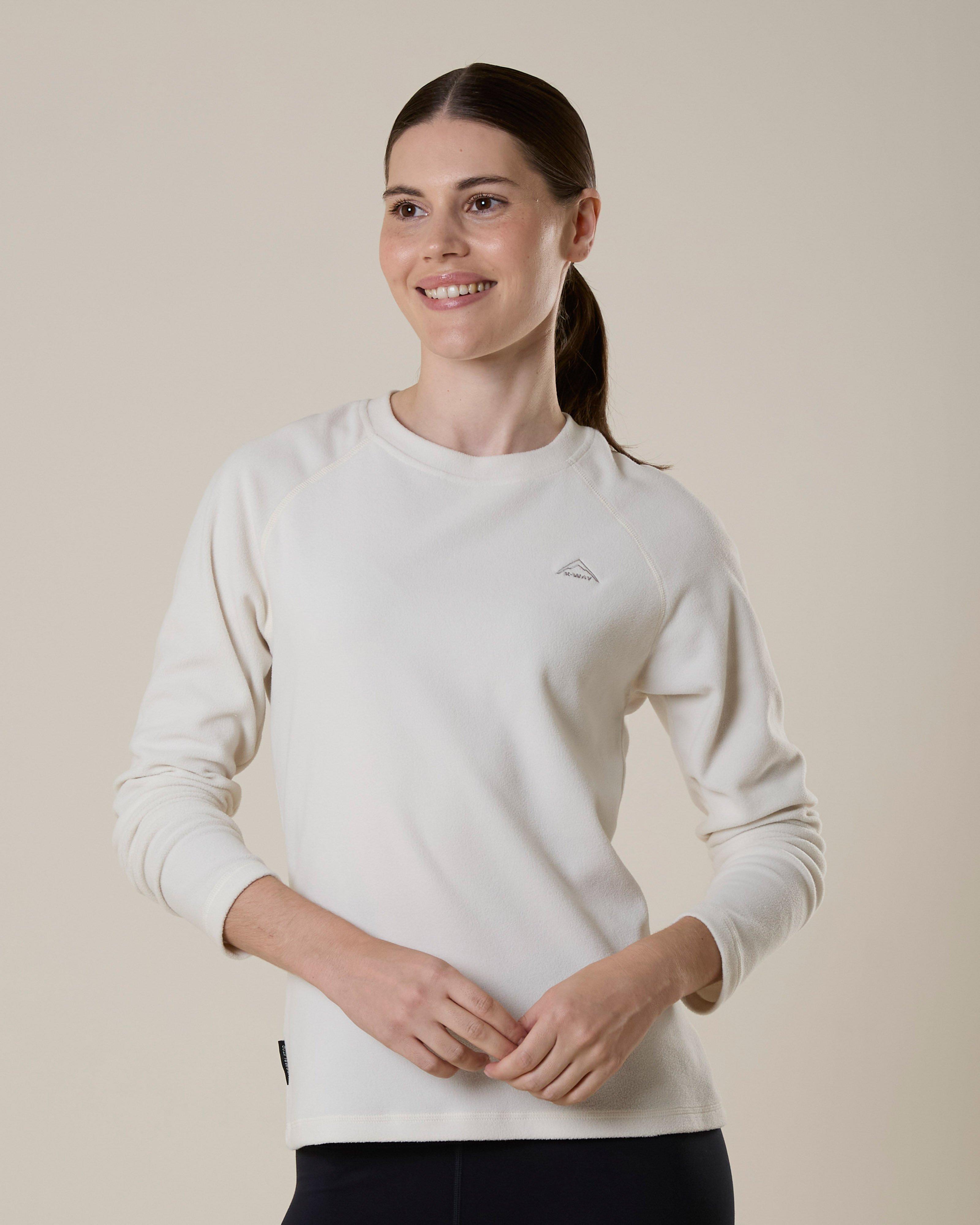 K-Way Women’s Aster ECO Crew Neck Fleece Top -  Oatmeal