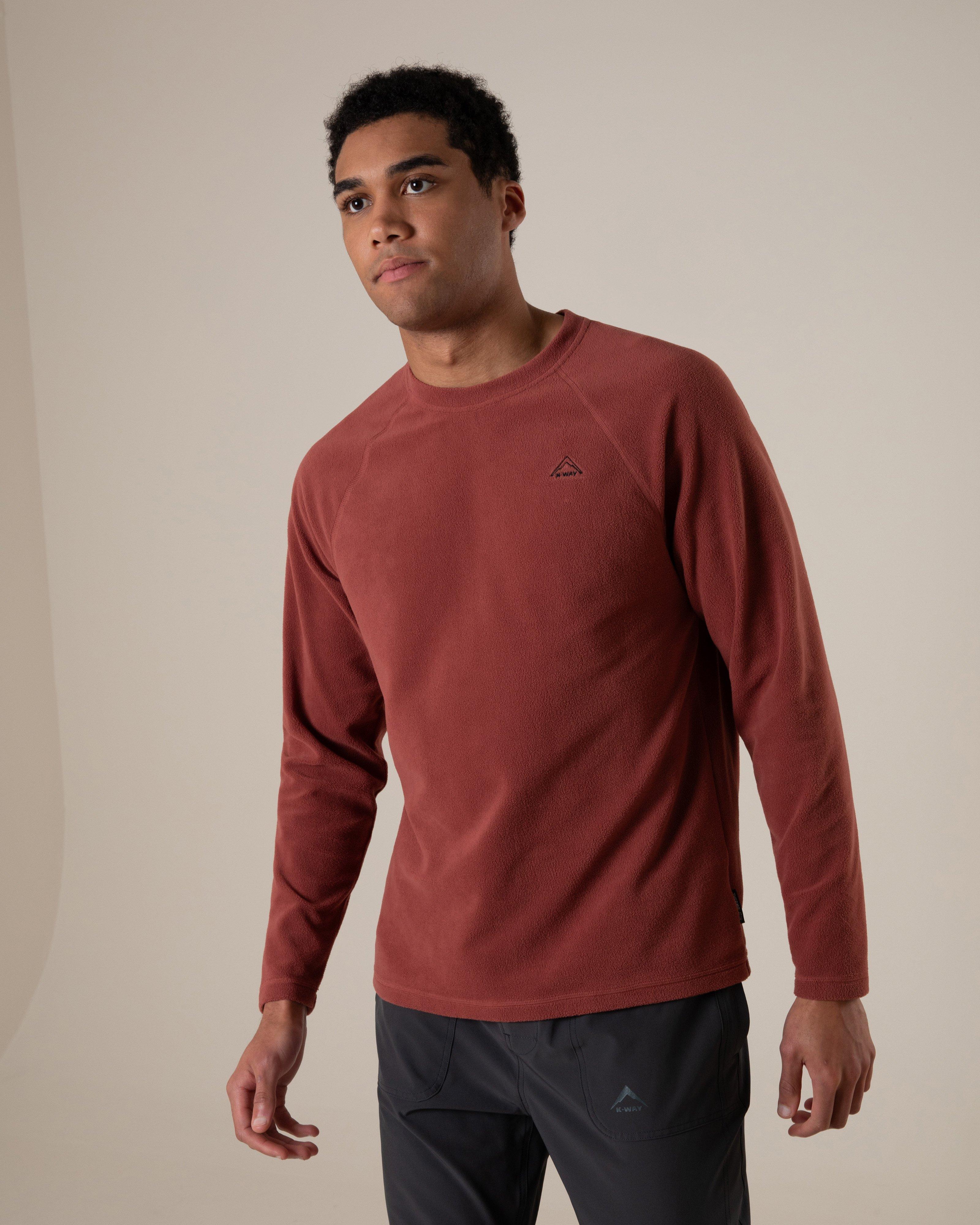 K-Way Mens Venture Lite Eco Fleece Top -  Rust