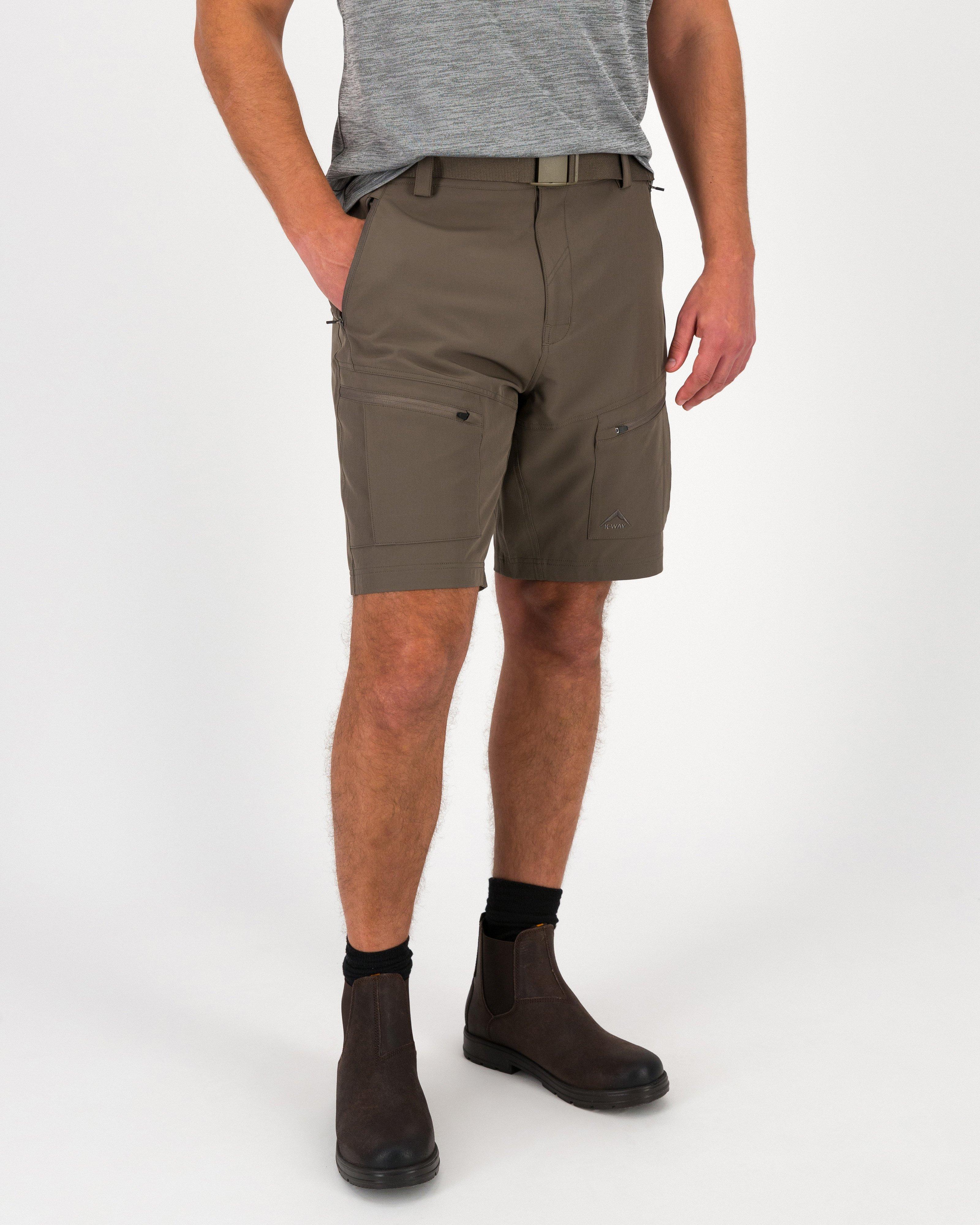 K-Way Men’s Utility Shorts -  Brown