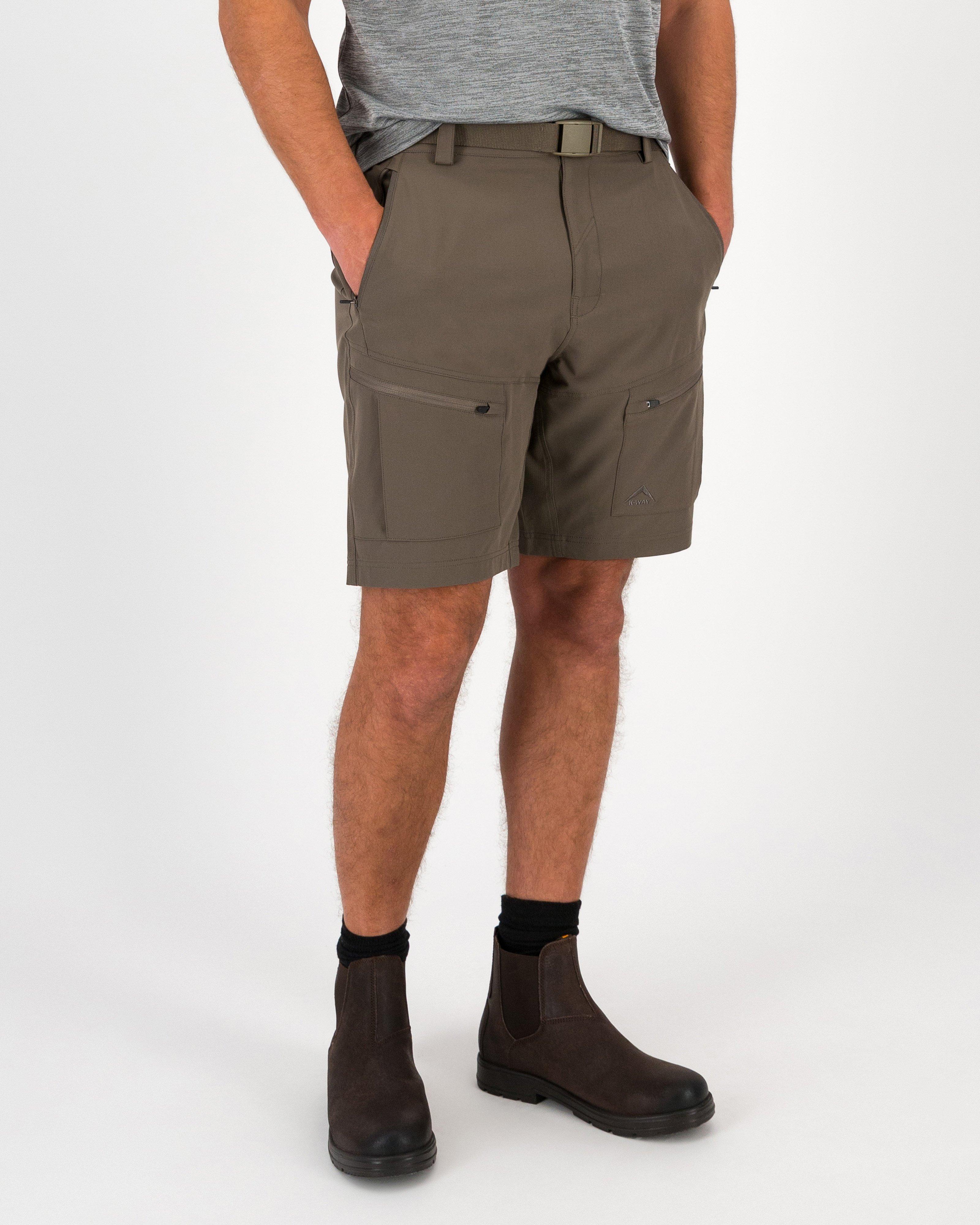 K-Way Men’s Utility Shorts -  Brown