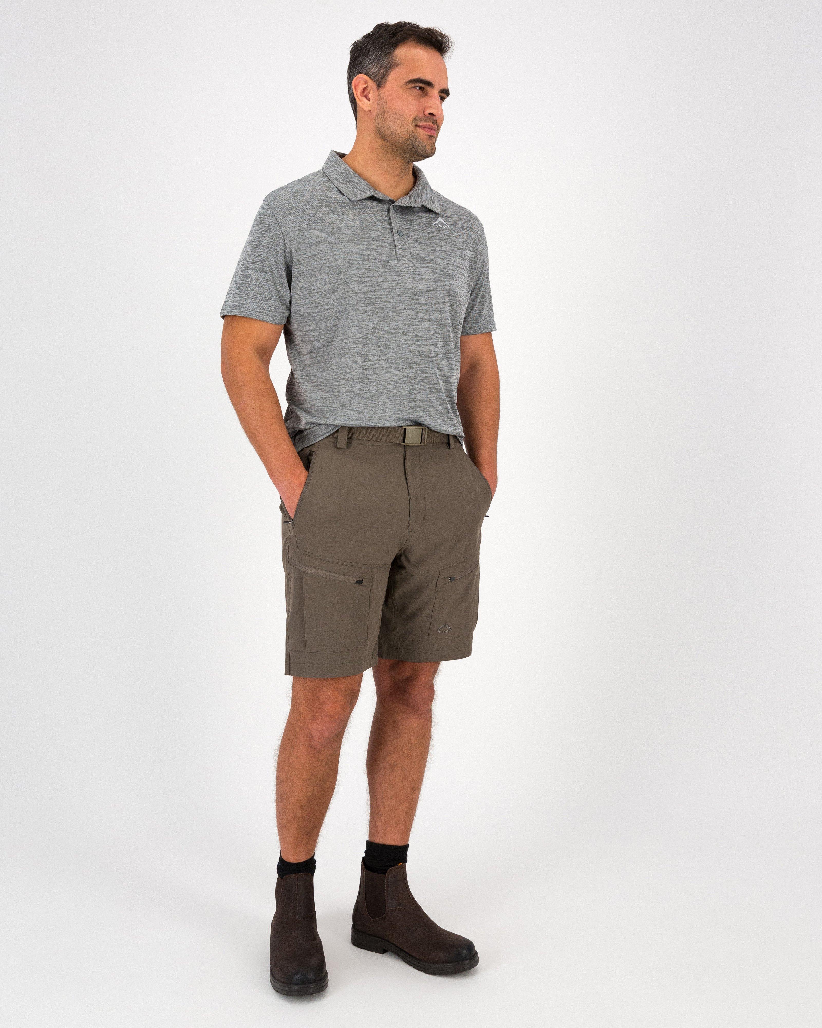 K-Way Men’s Utility Shorts -  Brown