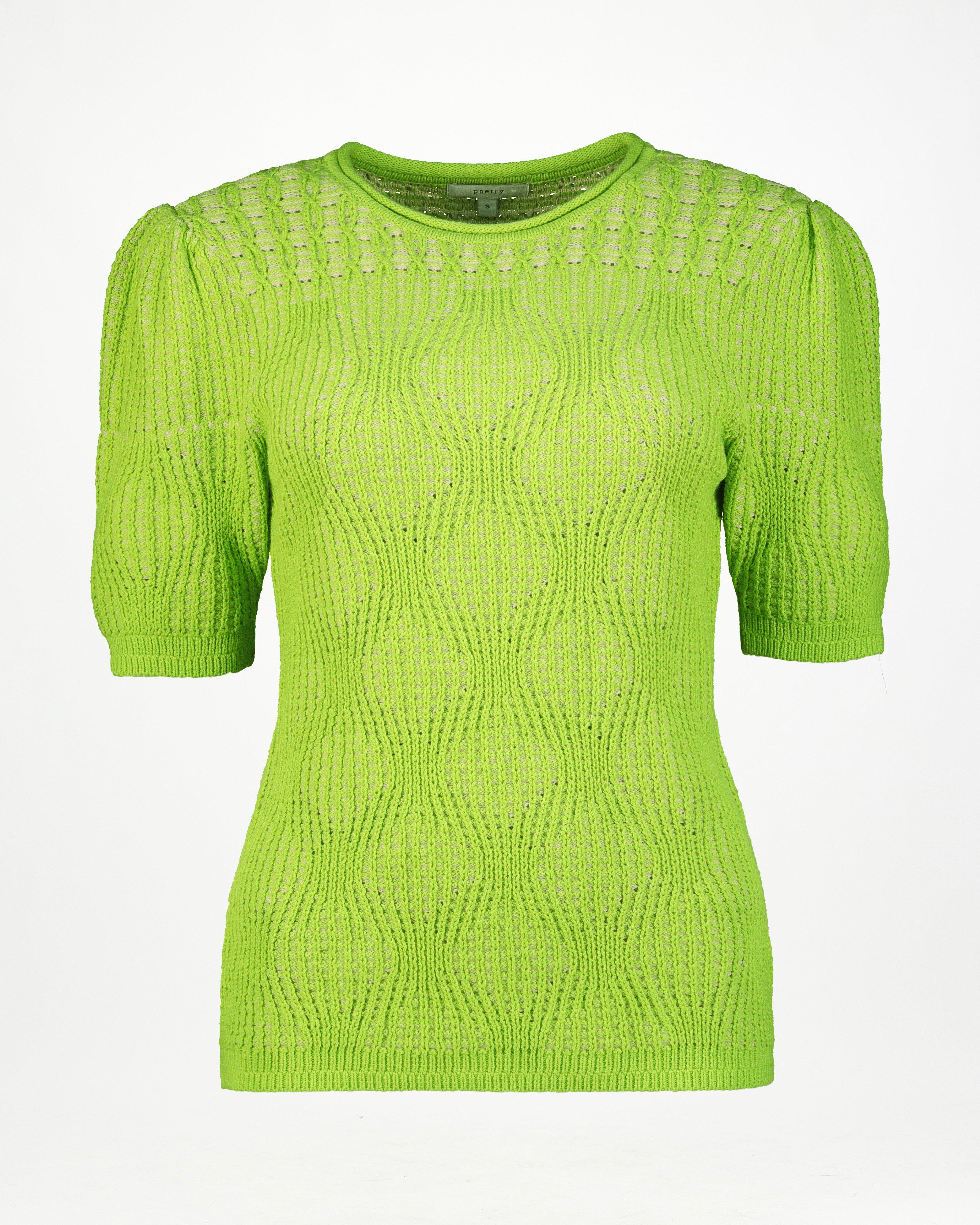 Graphpaper ニットポロ　グリーン Emily Shortsleeve Knitwear Popover - Poetry Clothing Store
