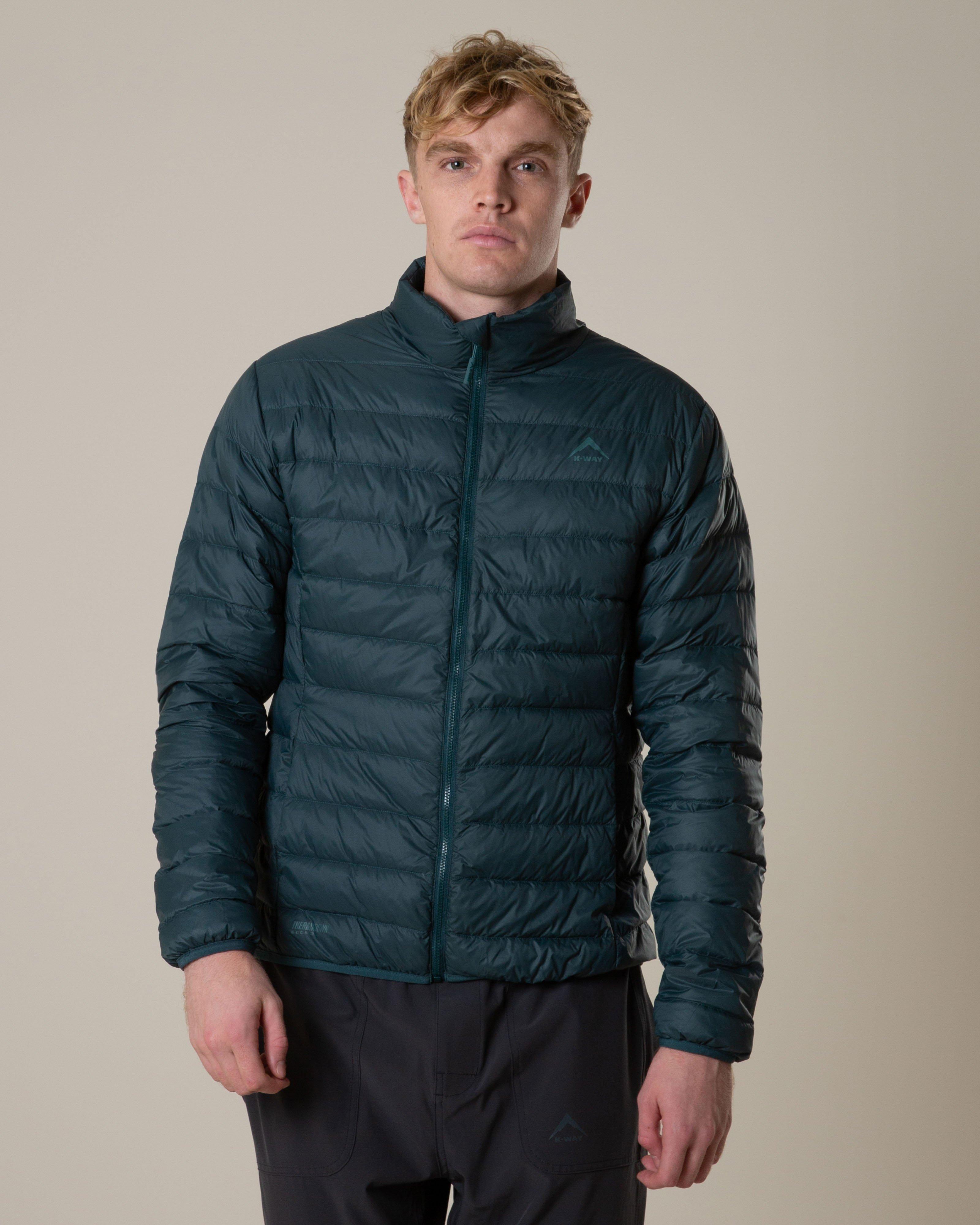 K-Way Men’s AeroLite 600 Down Puffer Jacket -  Bottle Green