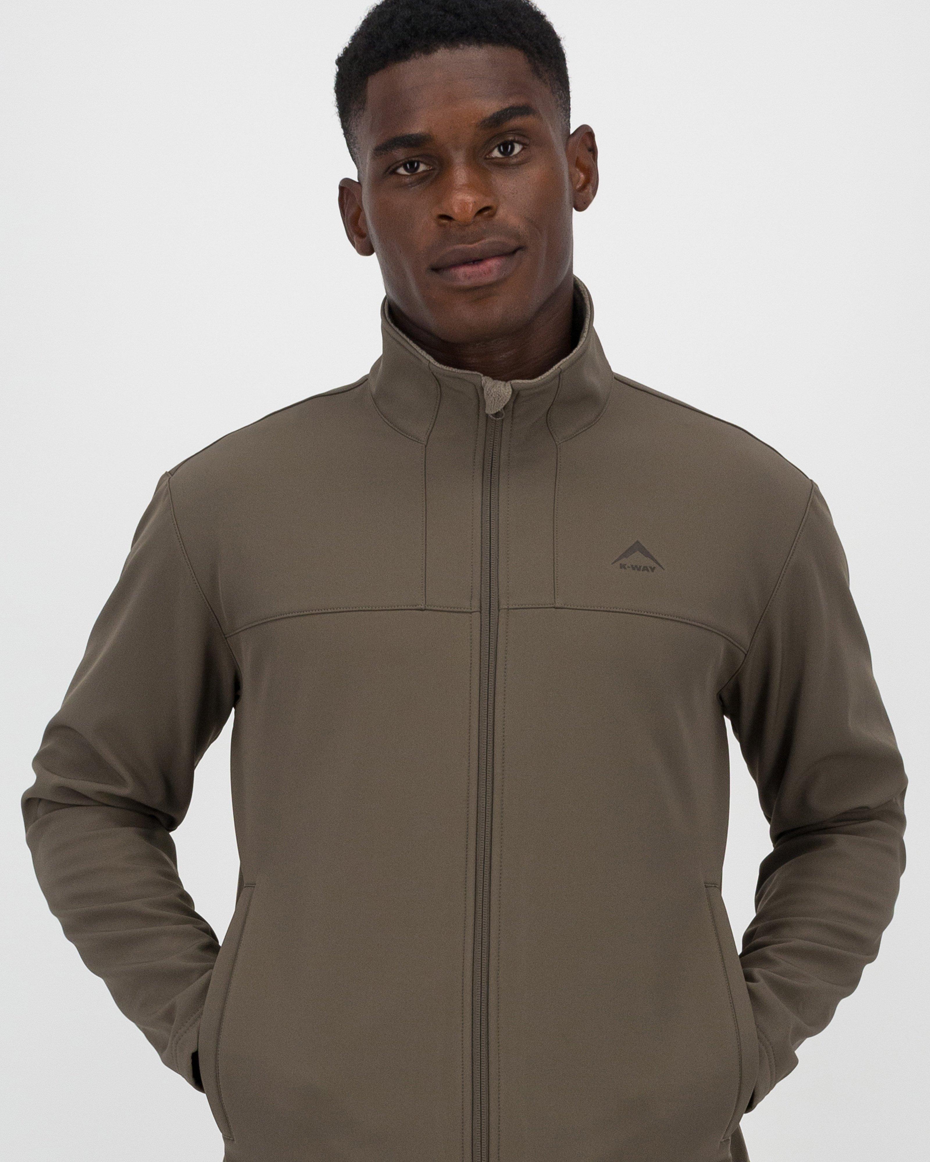 K-Way Men’s Urban Trek Softshell Jacket -  Brown
