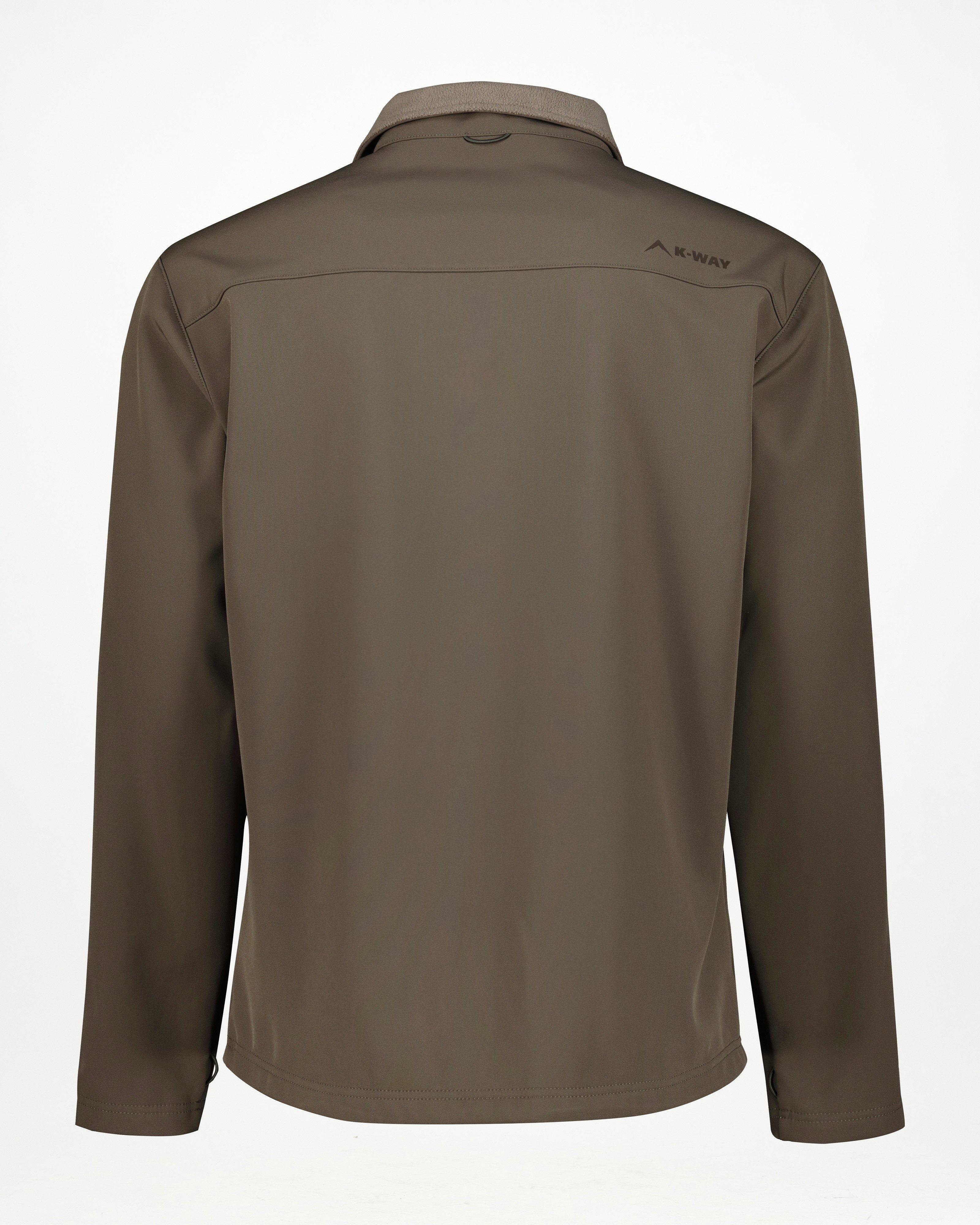 K-Way Men’s Urban Trek Softshell Jacket -  Brown