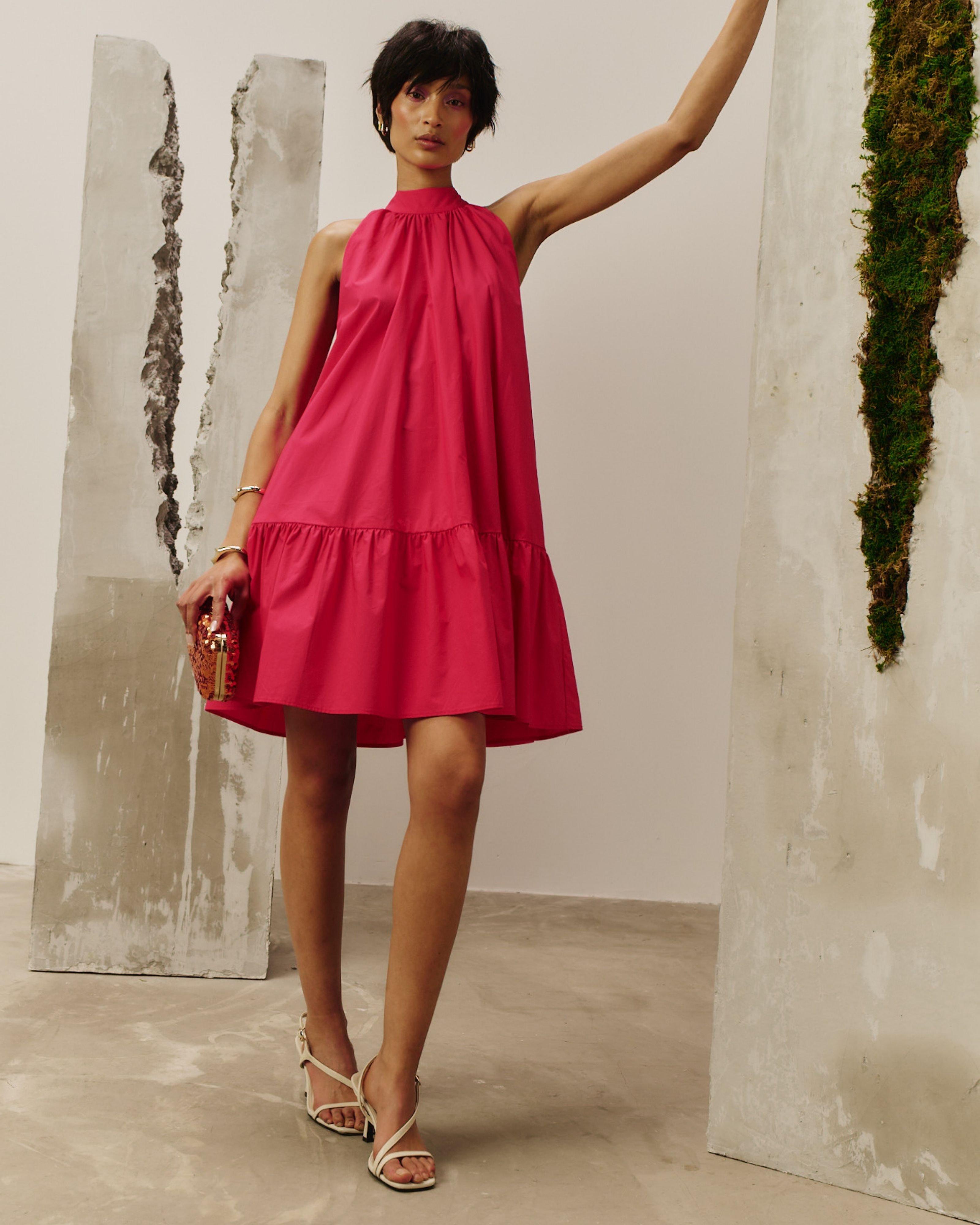 Landi Halterneck Dress -  Pink