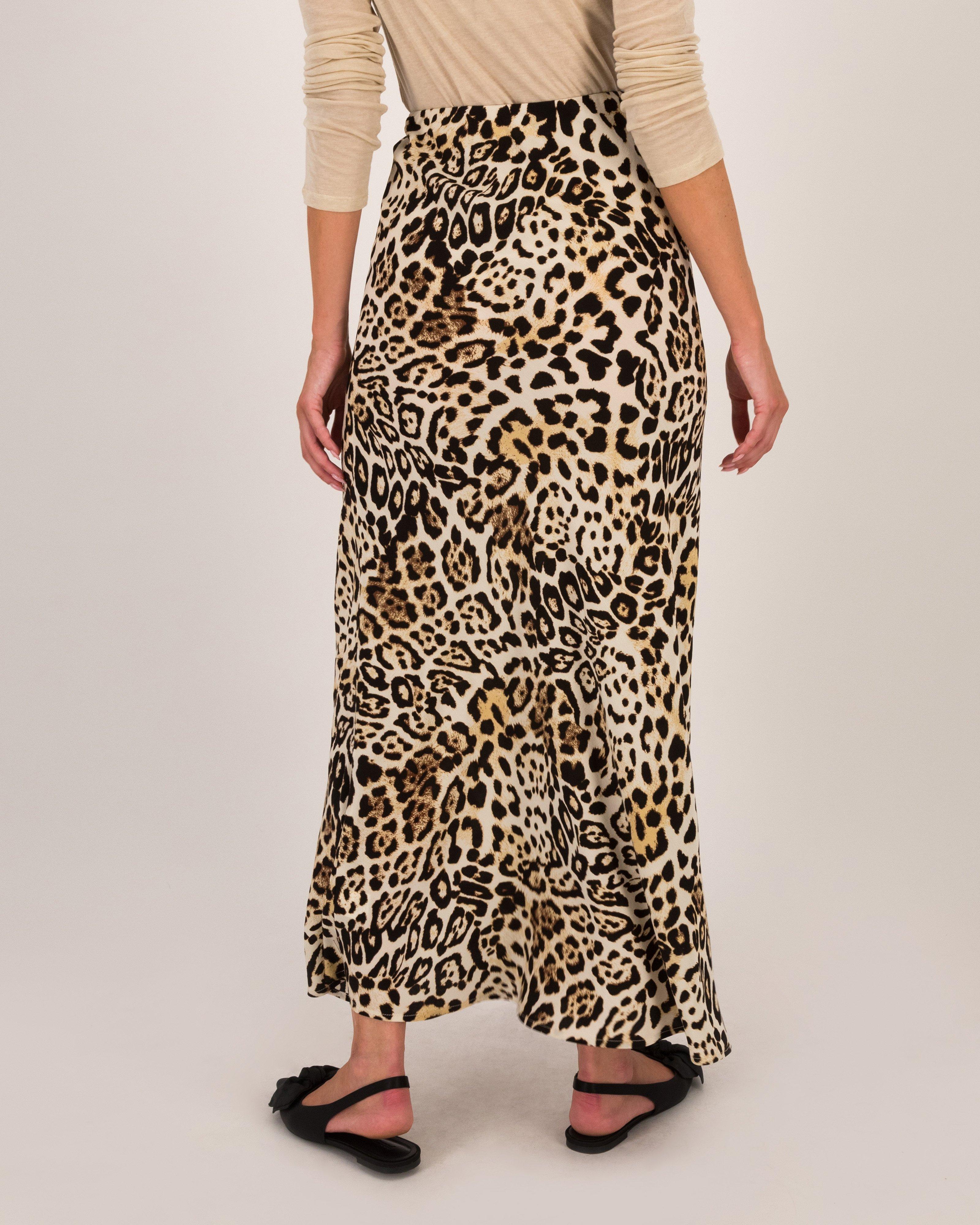 Sahara Animal Print Skirt -  Brown