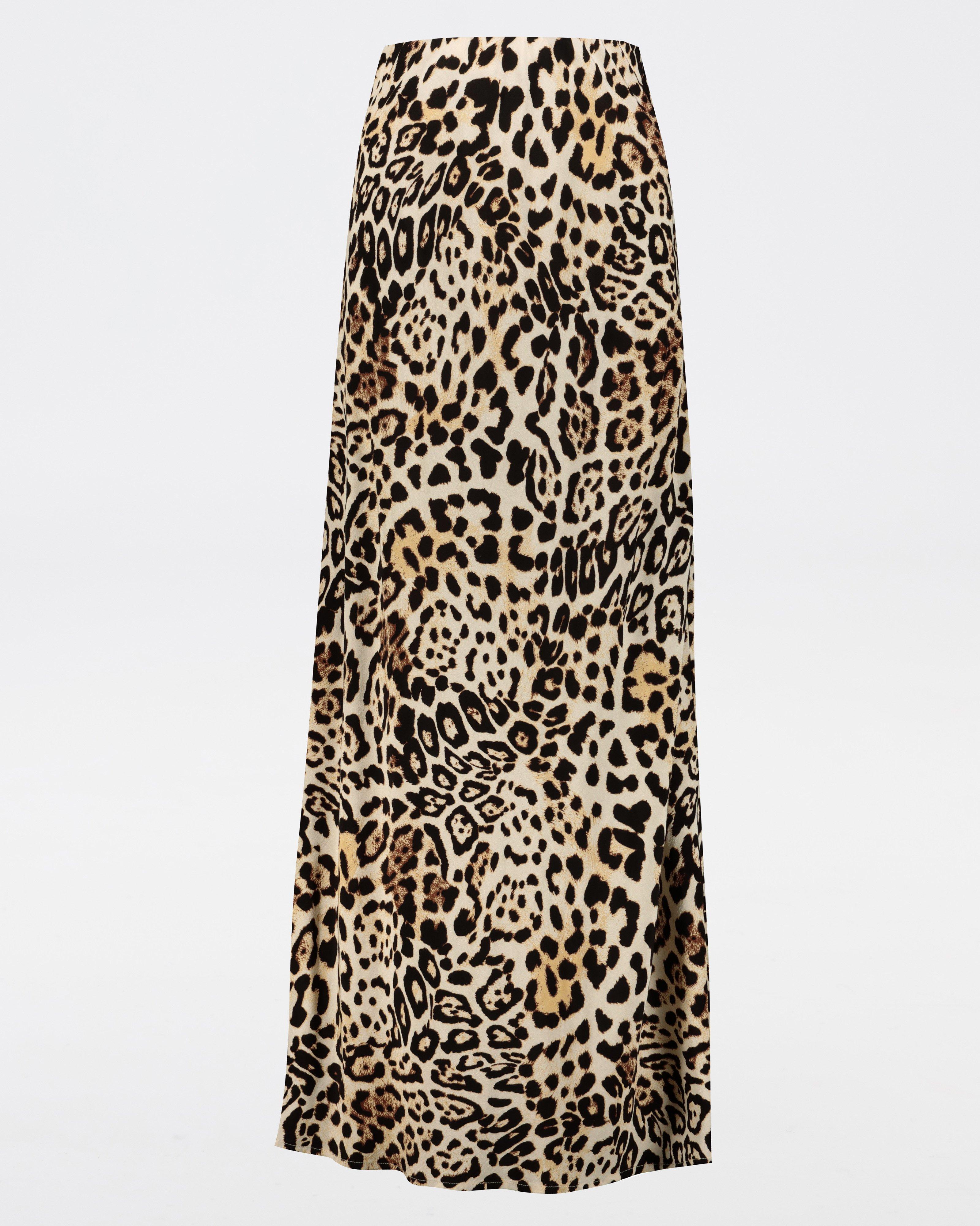 Sahara Animal Print Skirt -  Brown