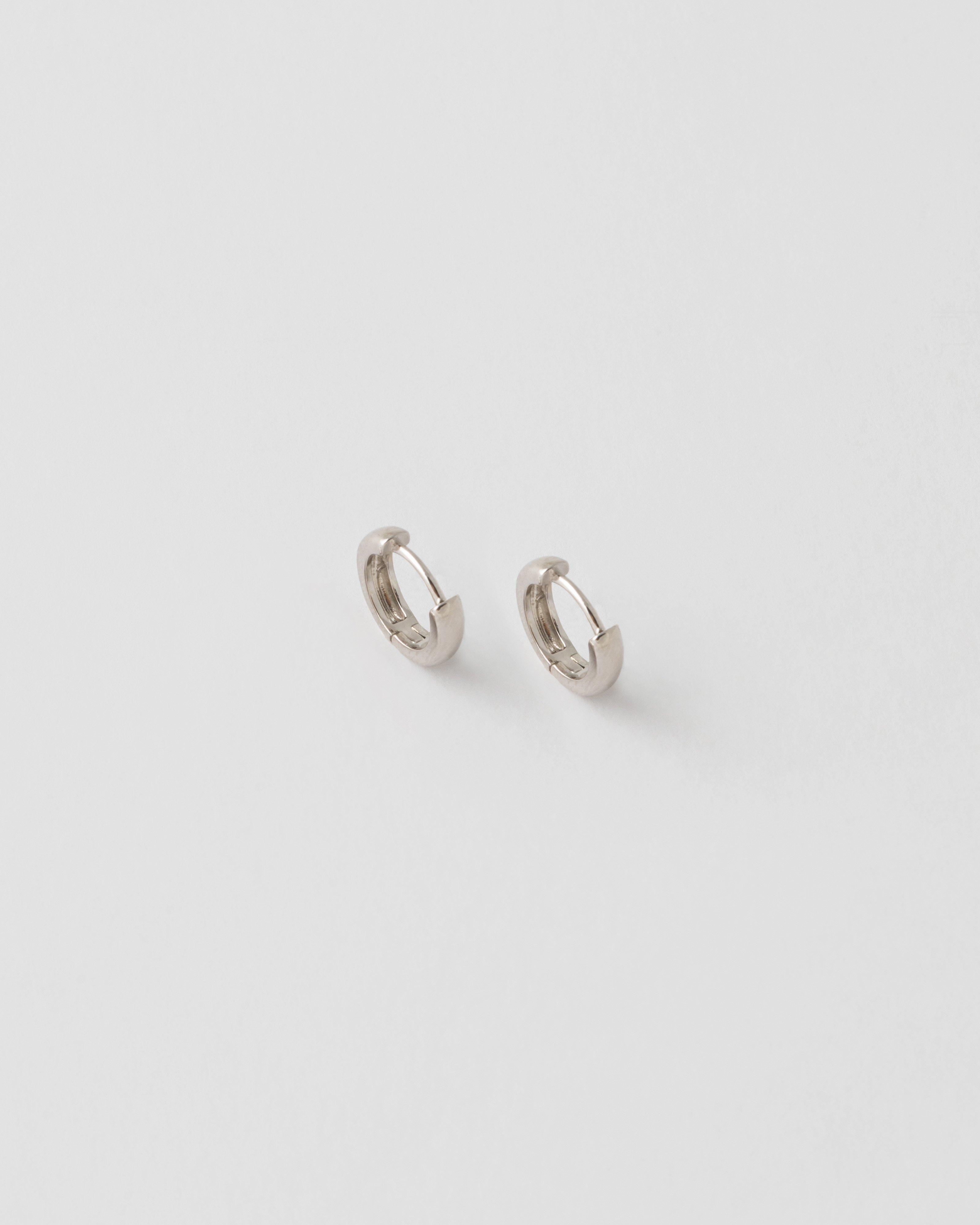 Sterling Silver Chunky Mini Huggie Earrings -  Silver