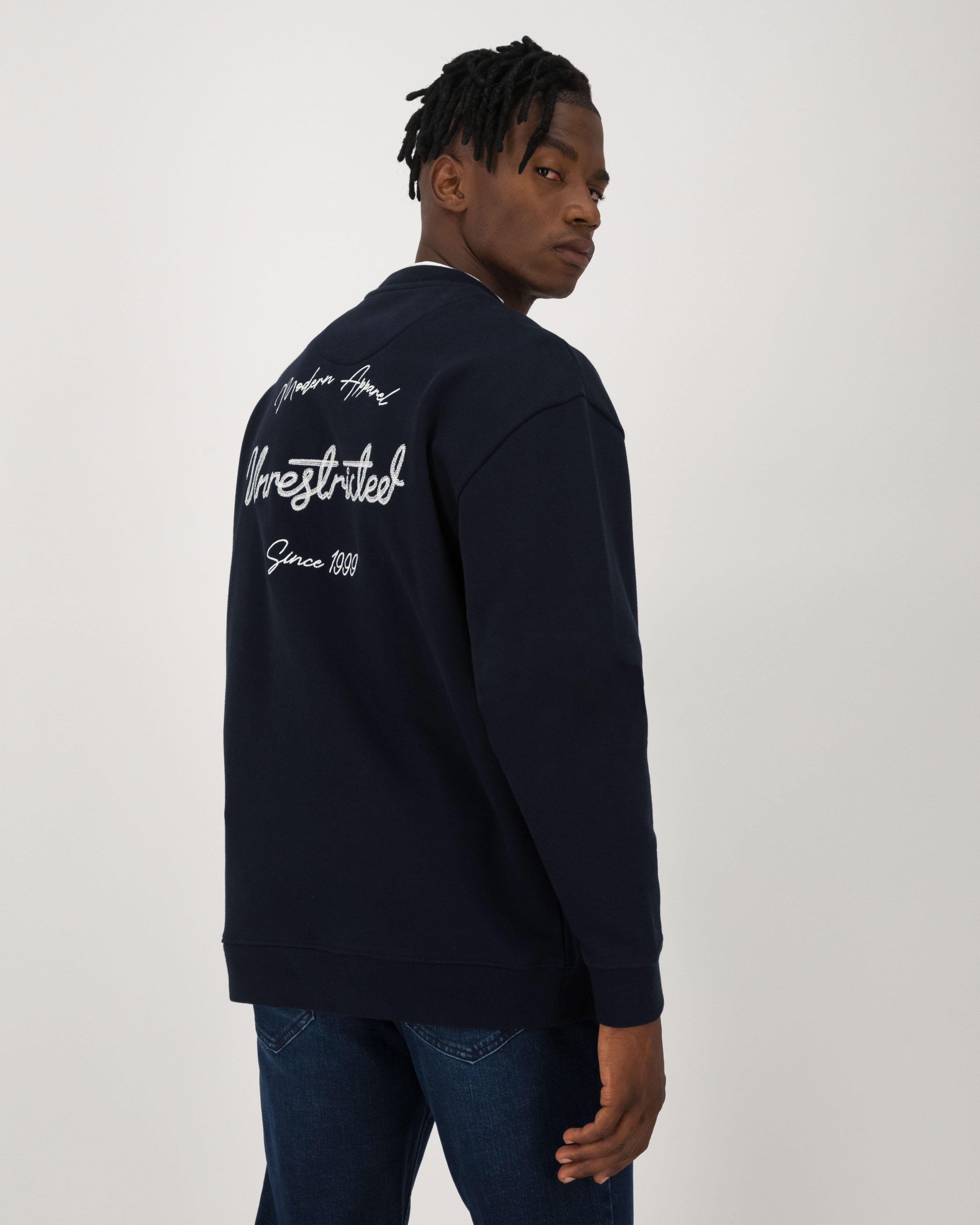 Men's Eaton Back Print Sweat -  Navy