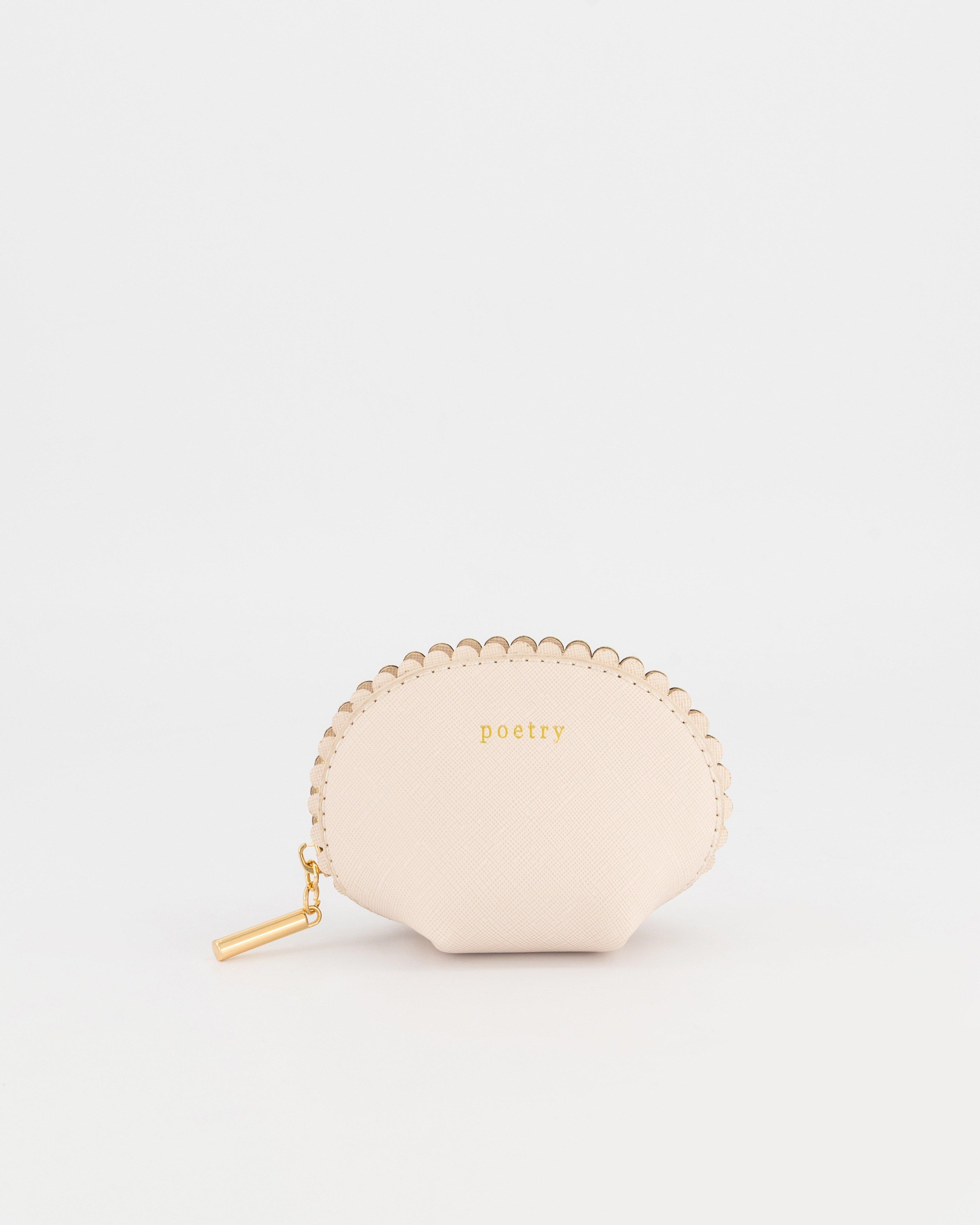 Sharlene Small Scalloped Pouch -  Milk