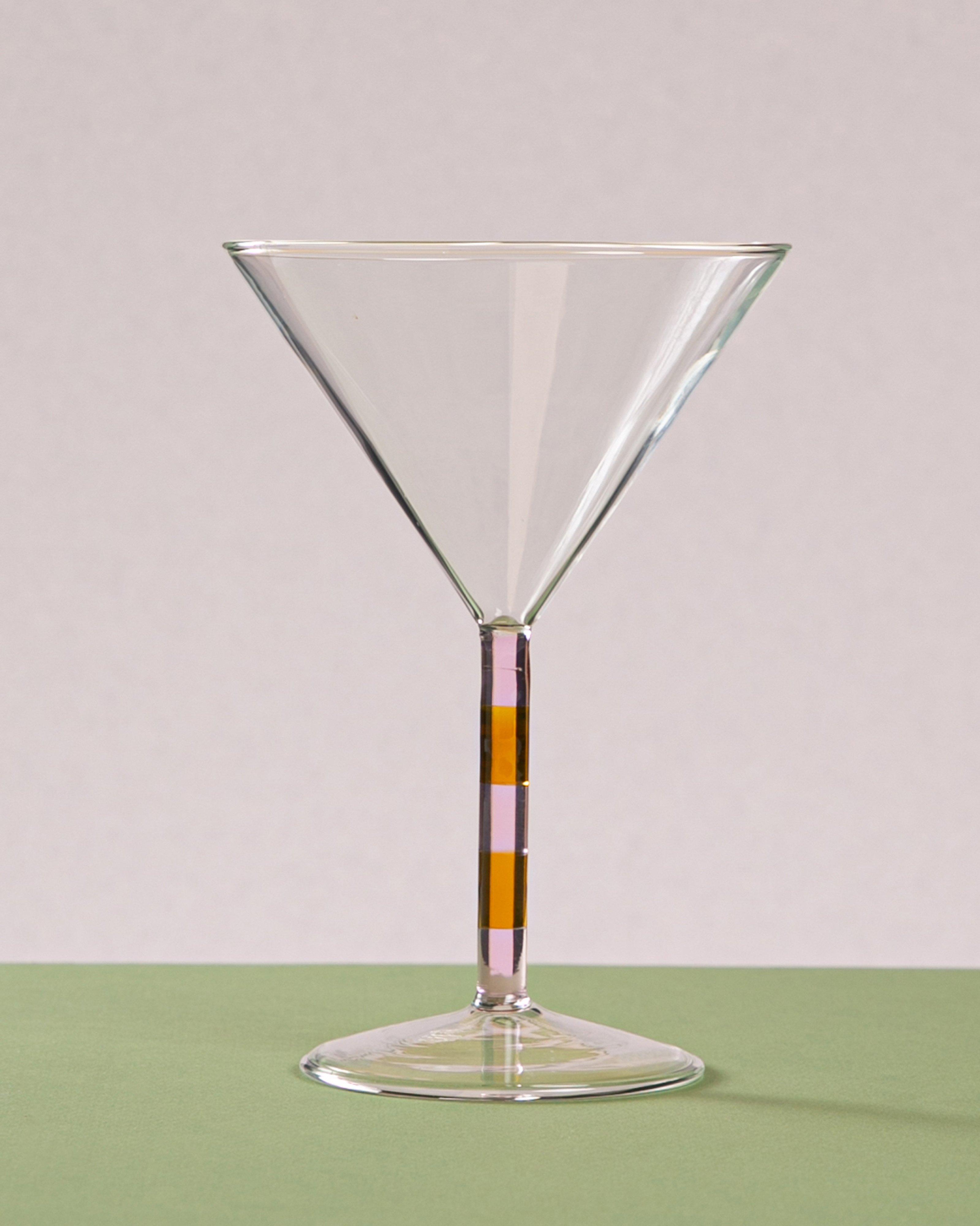 Becca Martini Glass -  Brown