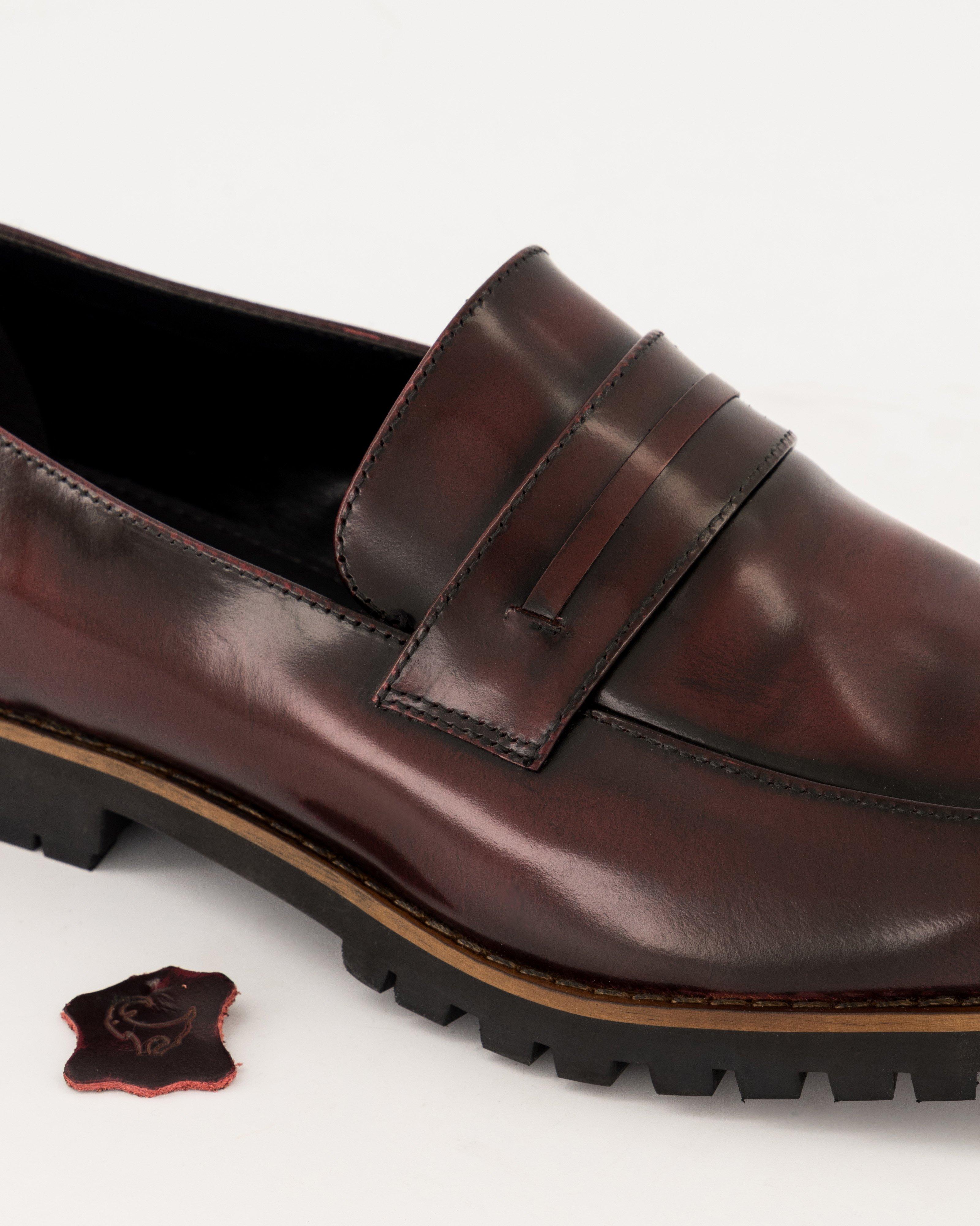 Women’s Selma Leather Loafer  -  Burgundy