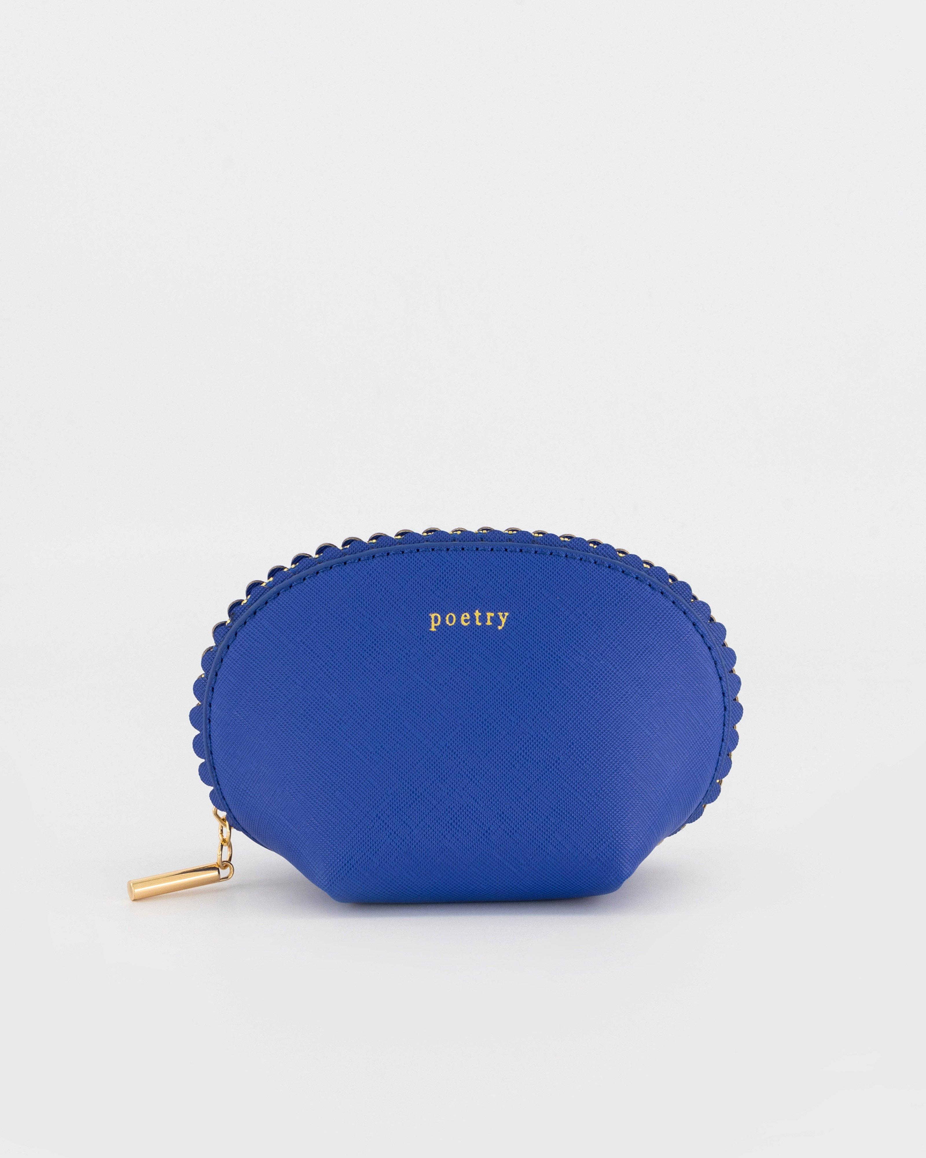 Sharlene Medium Scalloped Pouch -  Blue