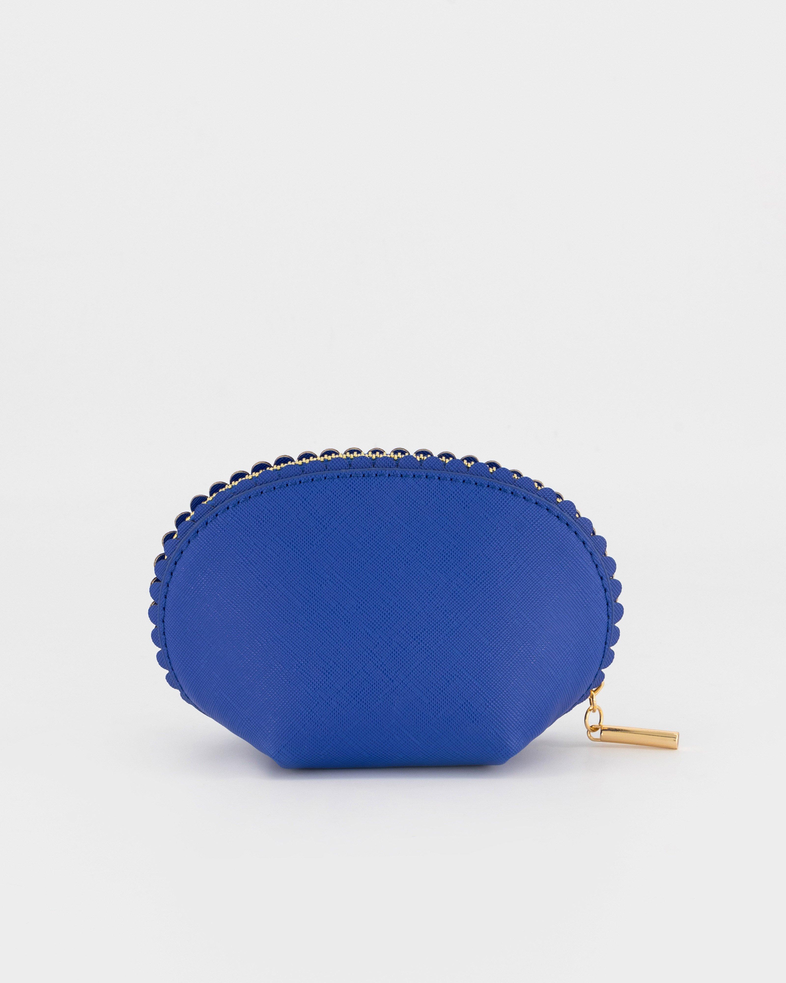 Sharlene Medium Scalloped Pouch -  Blue