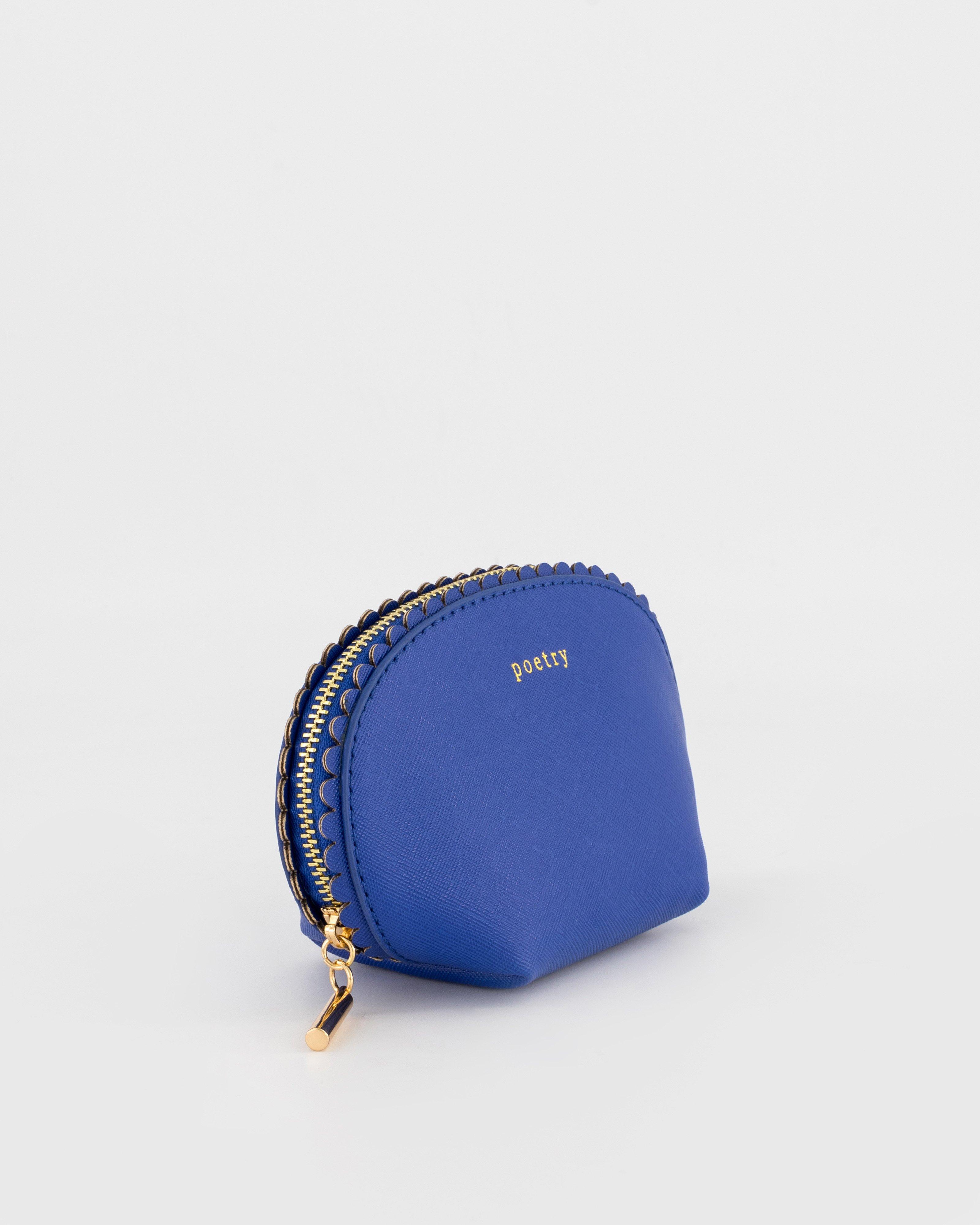 Sharlene Medium Scalloped Pouch -  Blue