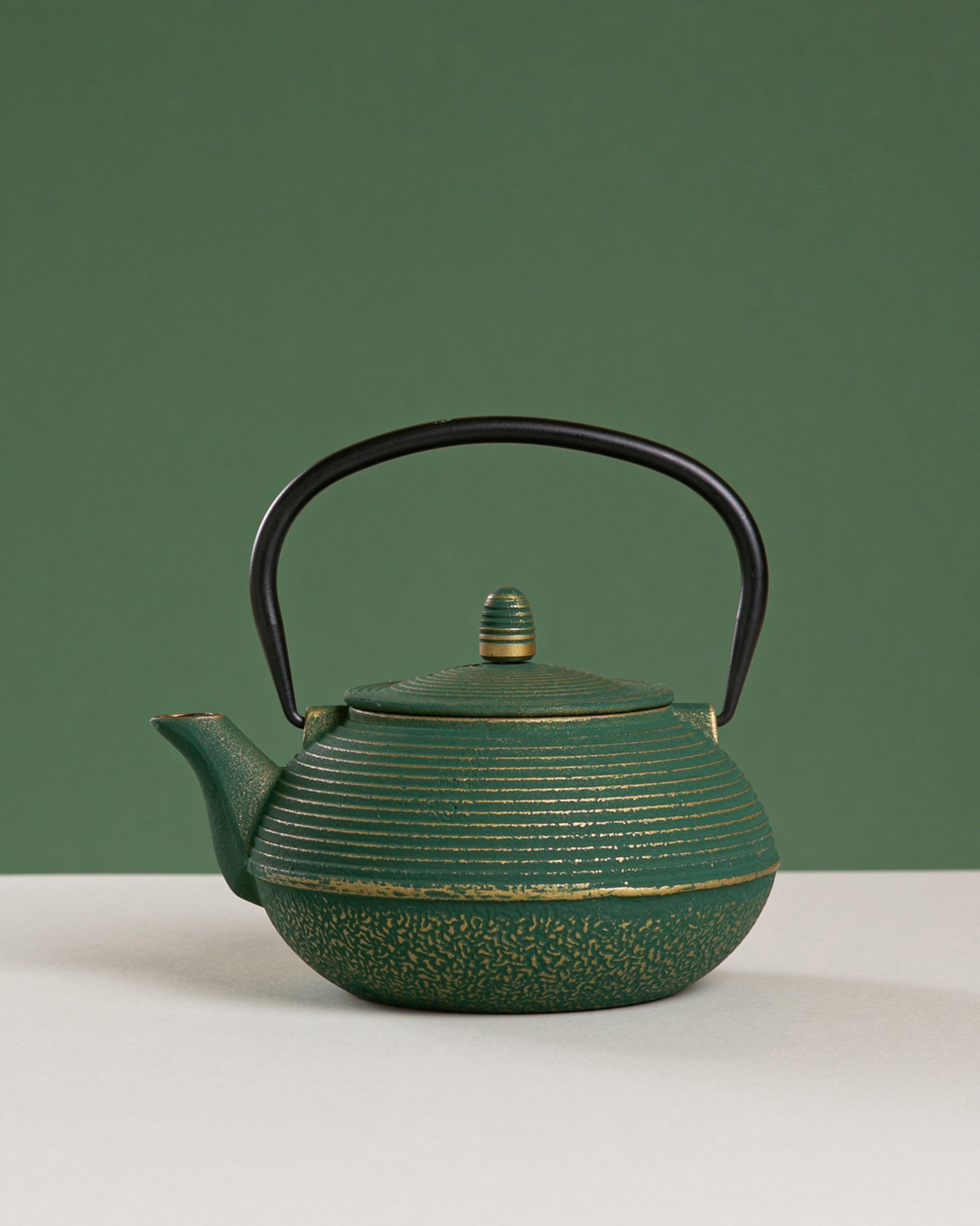 Riley Ribbed Teapot - 0.9l -  Dark Green