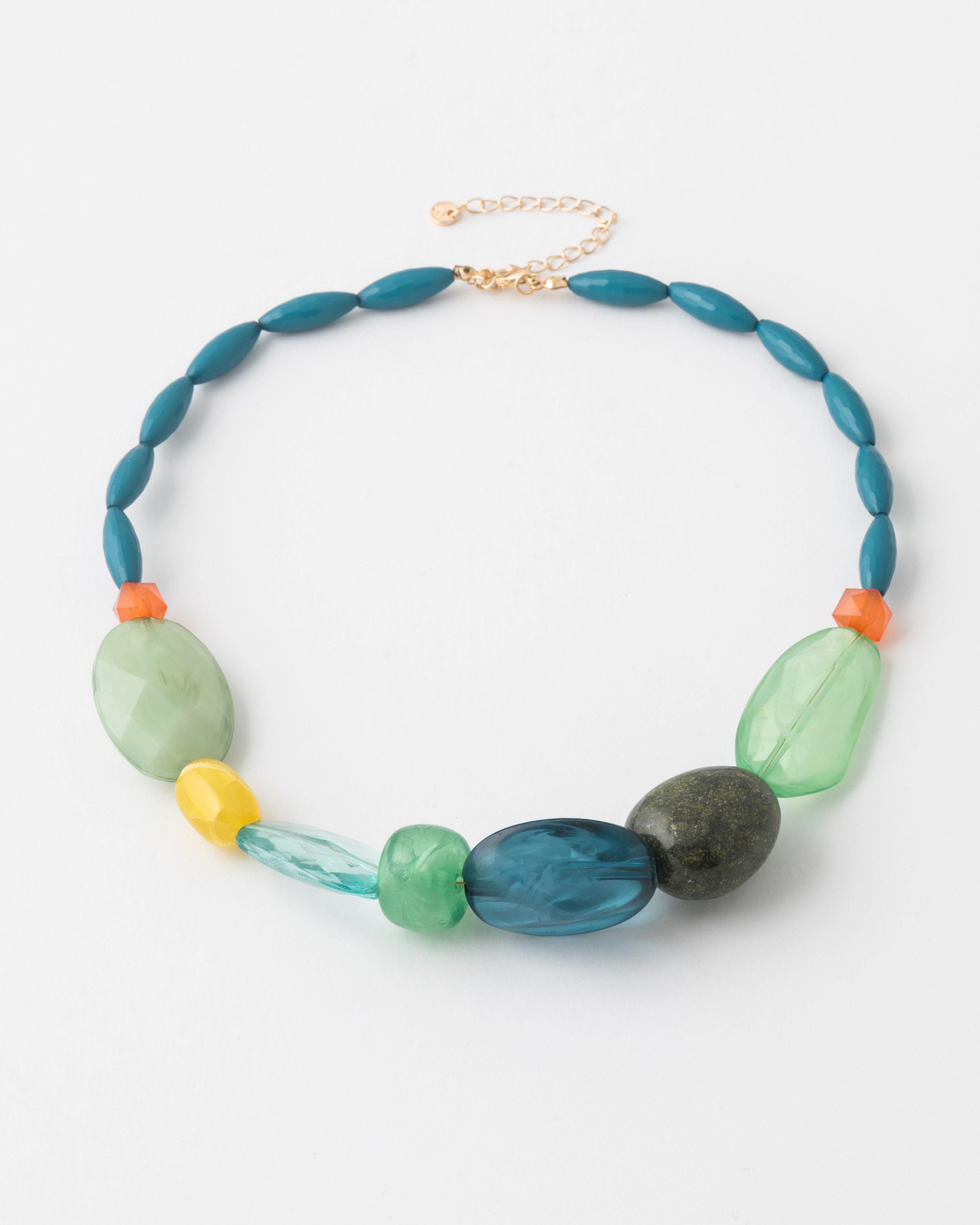 Chunky Organic Stone Statement Necklace -  Assorted