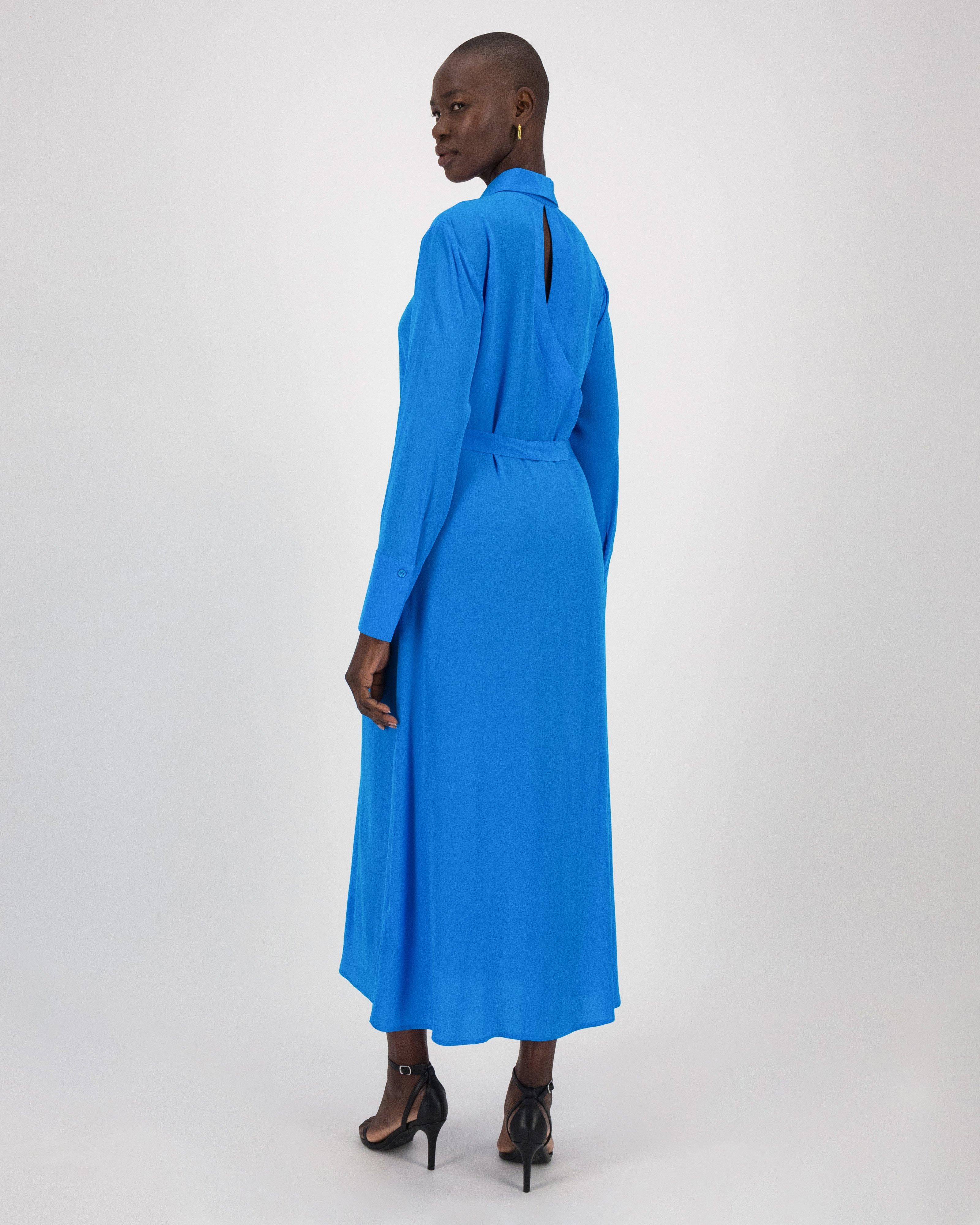 Gale Shirt Dress -  Blue