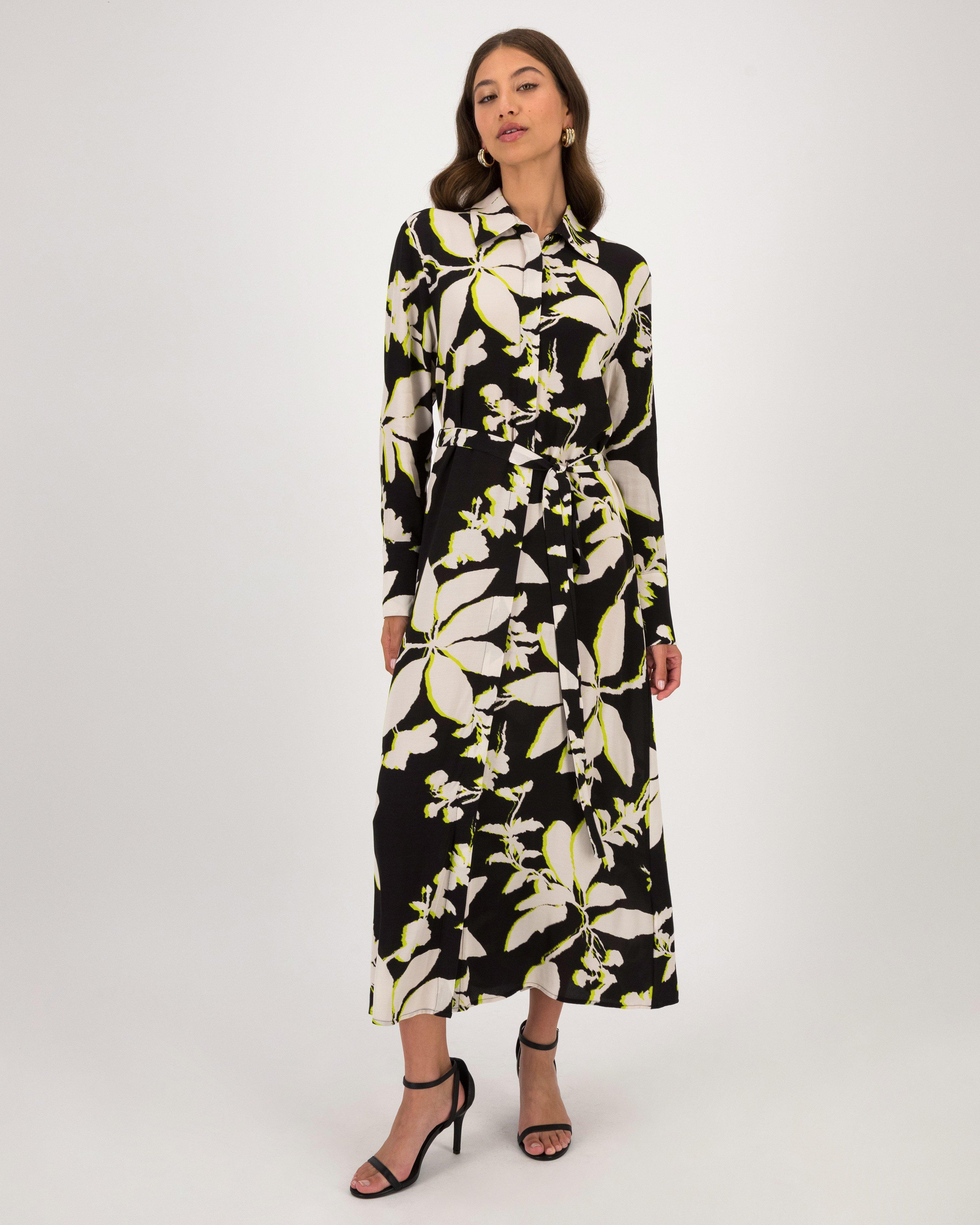 Gale Printed Floral Shirt Dress -  Assorted