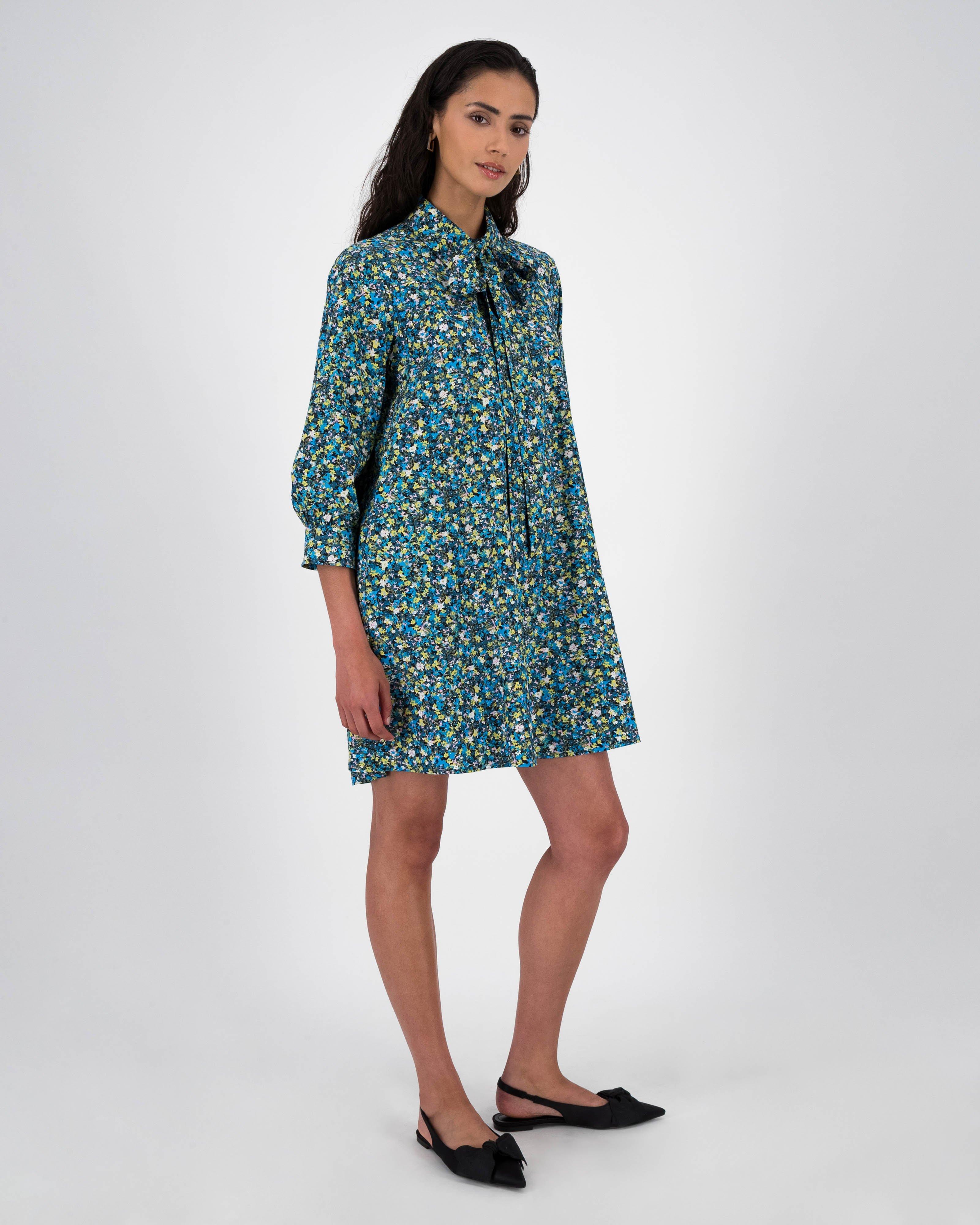 Thandi Kitty Bow Printed Tunic Dress -  Assorted