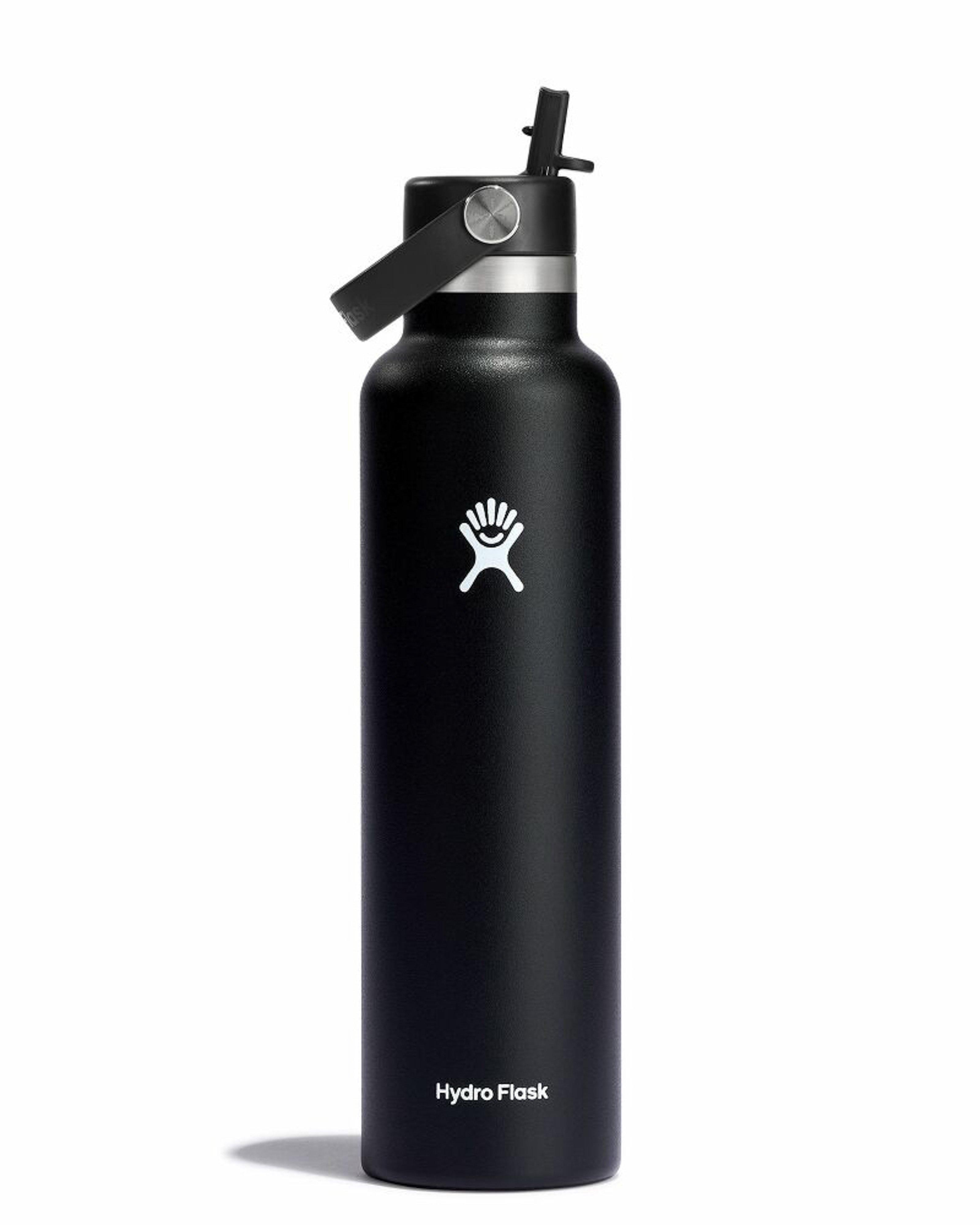 Hydro Flask 621ml Standard Mouth Straw Cap Bottle -  Black