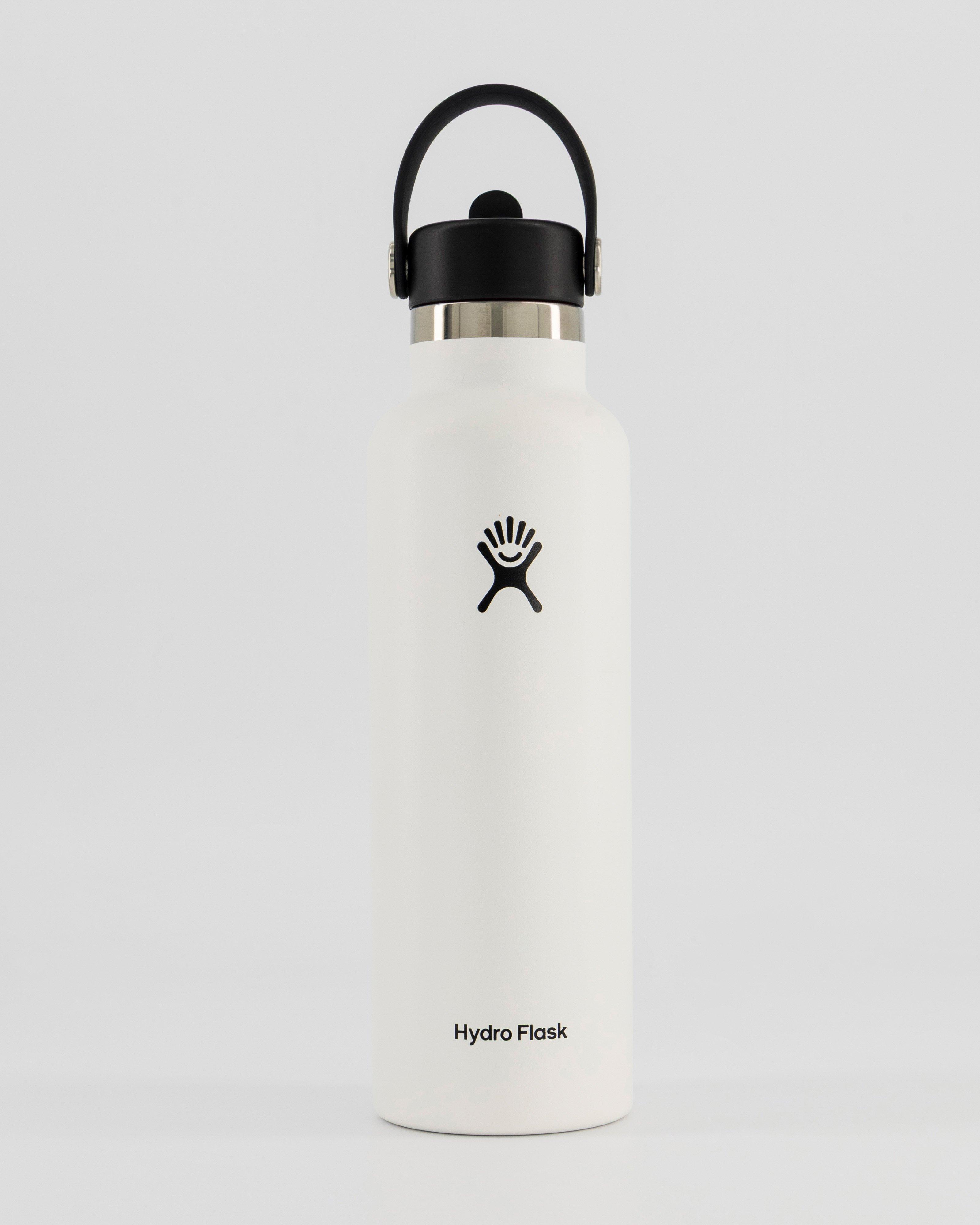 Hydro Flask 621ml Standard Mouth Straw Cap Bottle -  White