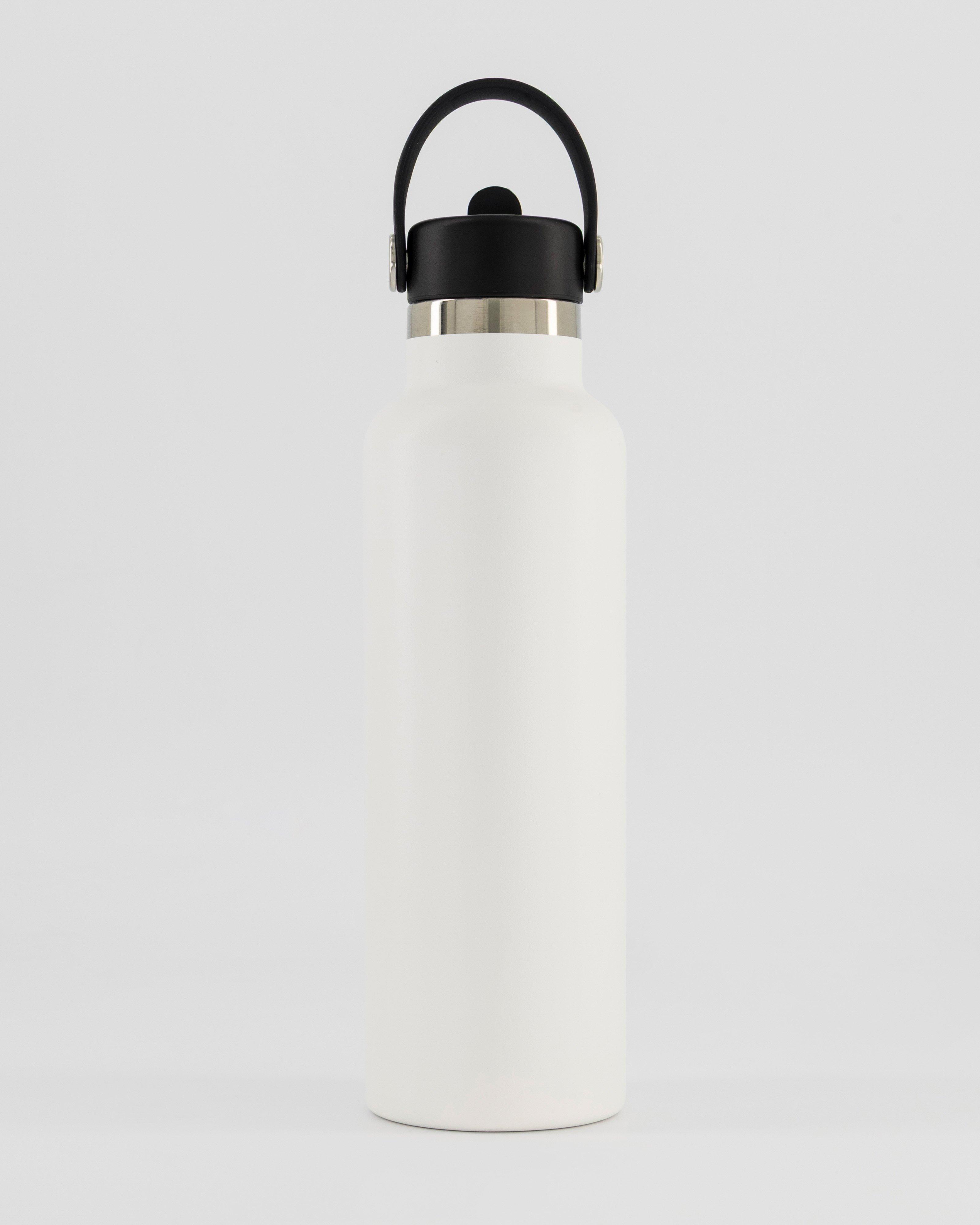 Hydro Flask 621ml Standard Mouth Straw Cap Bottle -  White