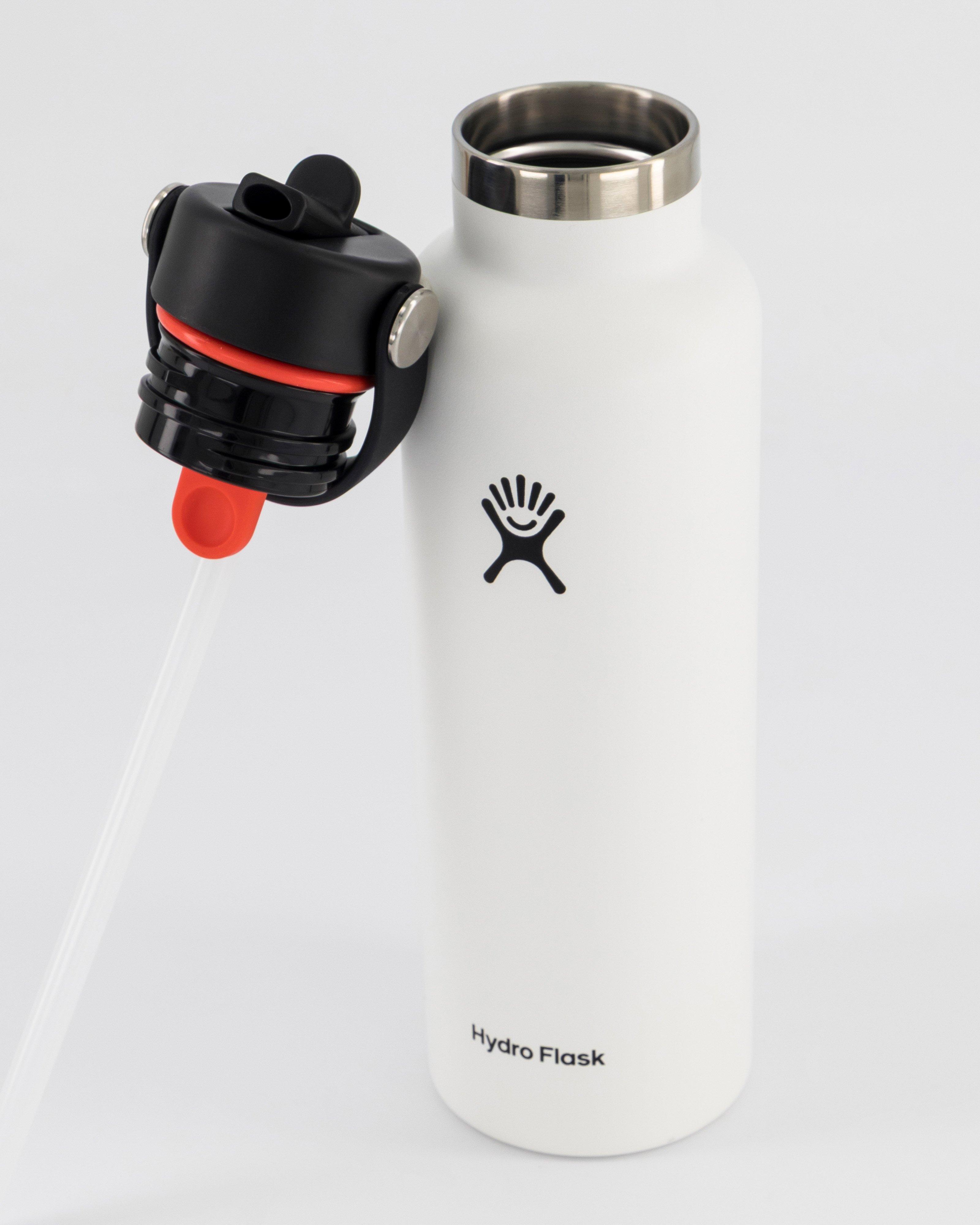 Hydro Flask 621ml Standard Mouth Straw Cap Bottle -  White