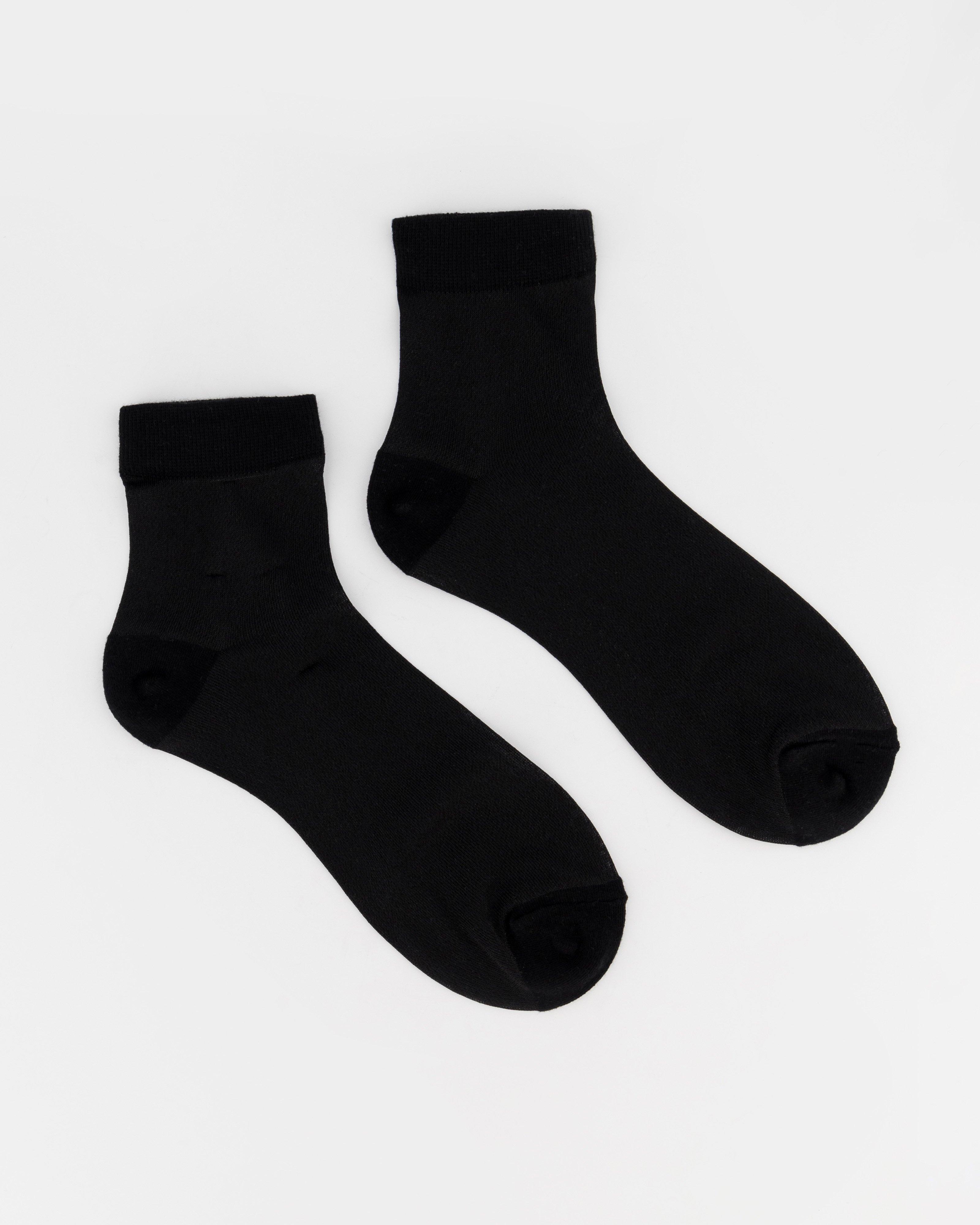 Taryn Sheer Ankle Sock -  Black