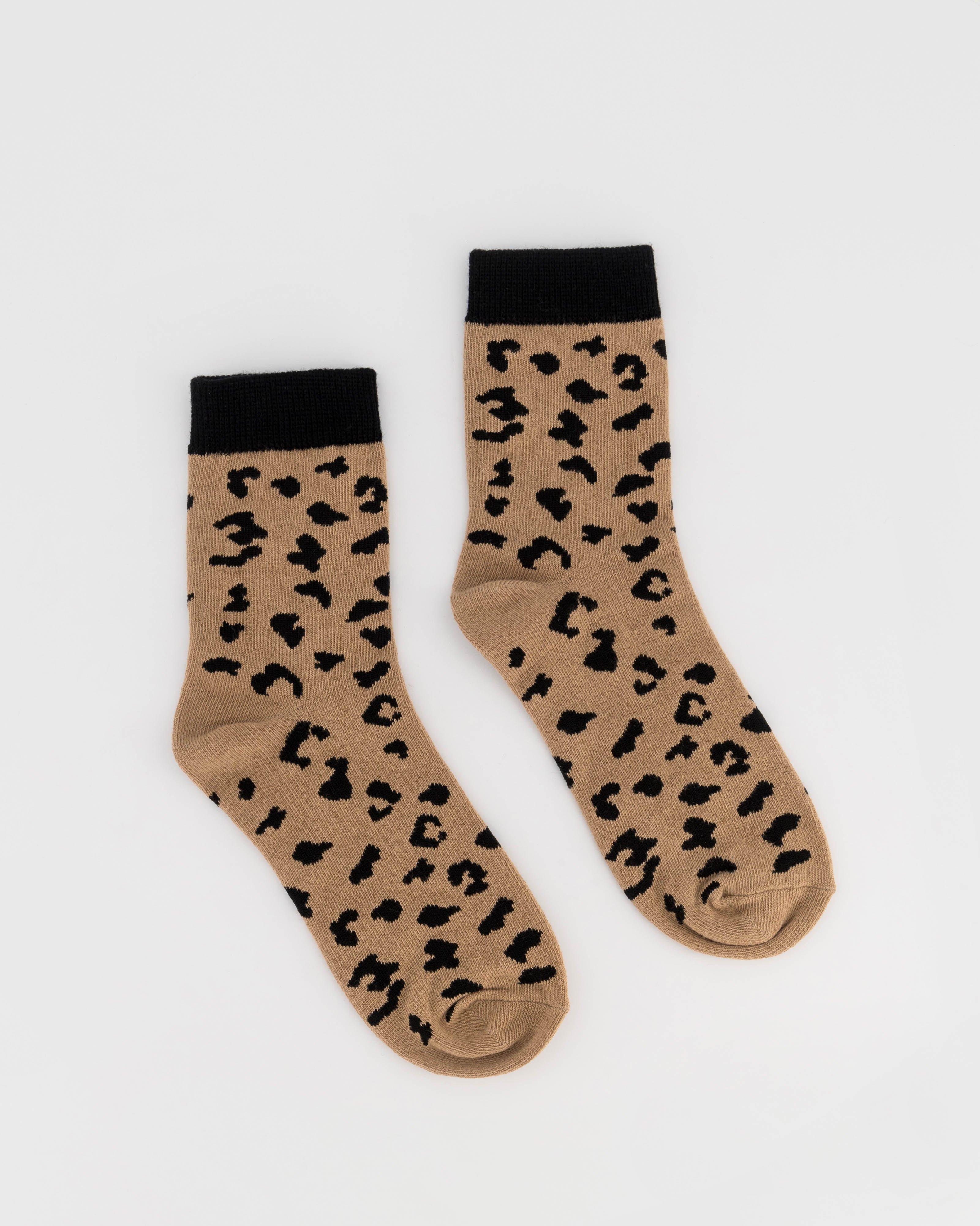 Casey Animal Sock -  Brown