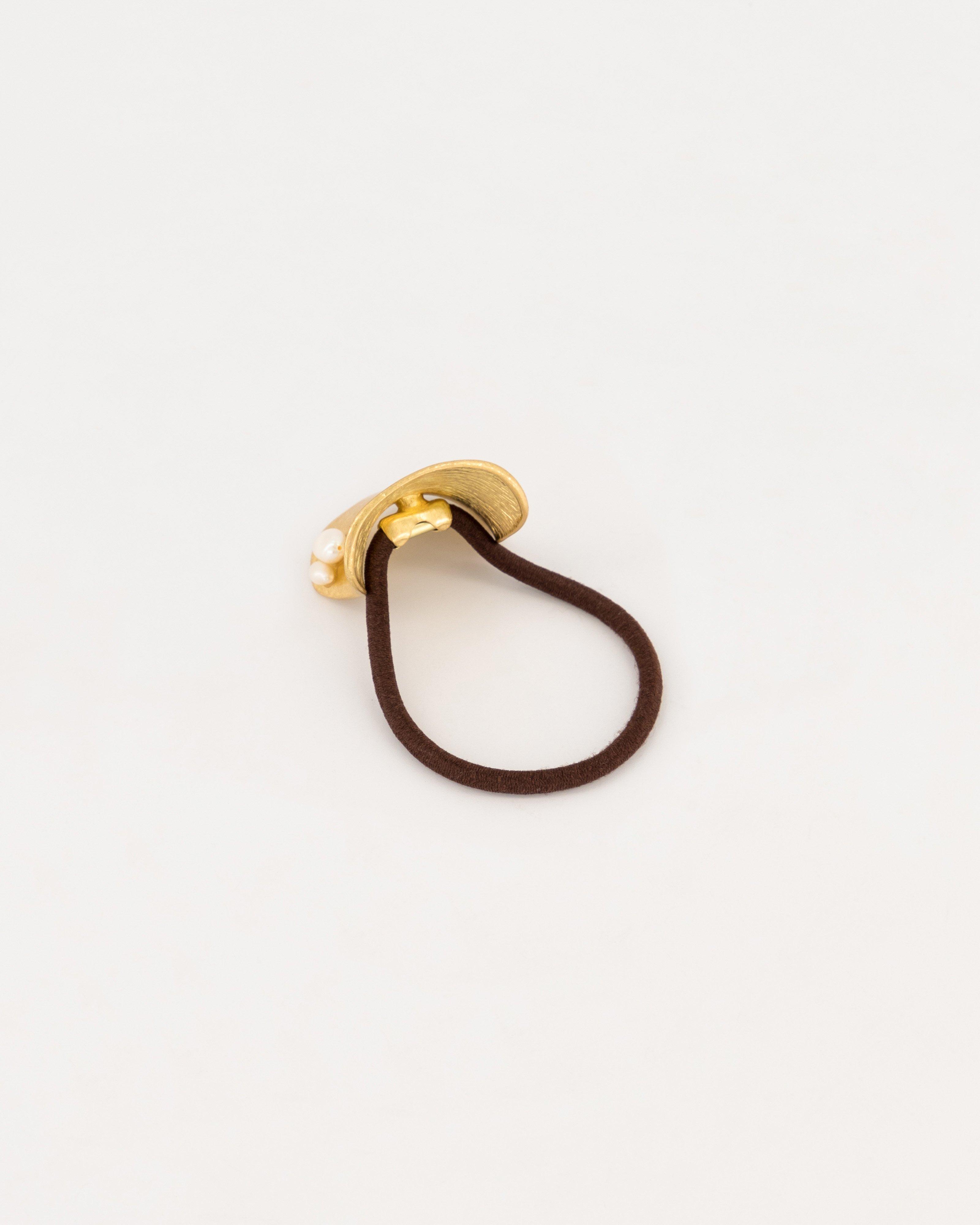  Jocelyn Metal Detail Hair Tie  -  Gold