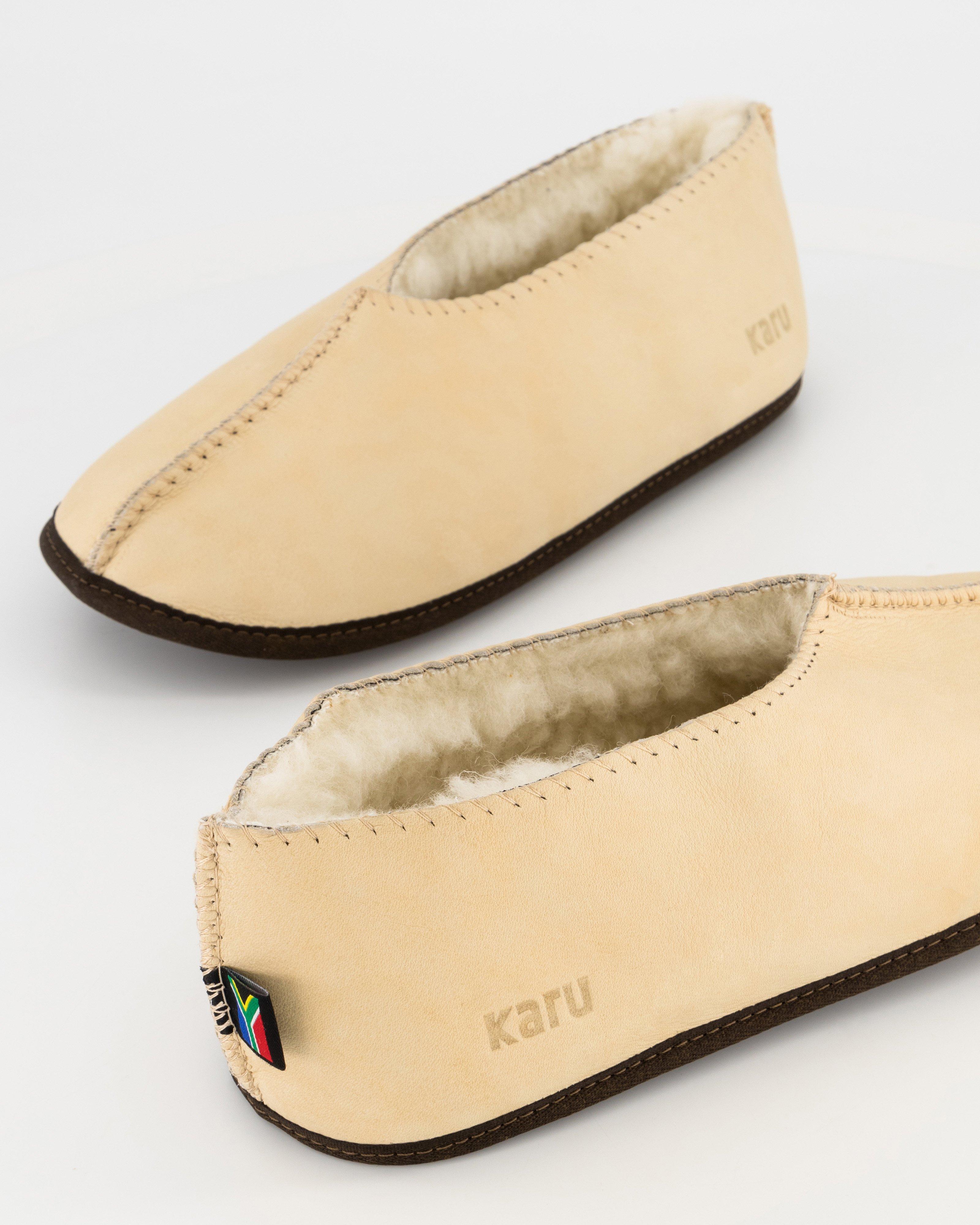 Cape Union Unisex Karu Shloffy Wool Travel Slippers -  Stone