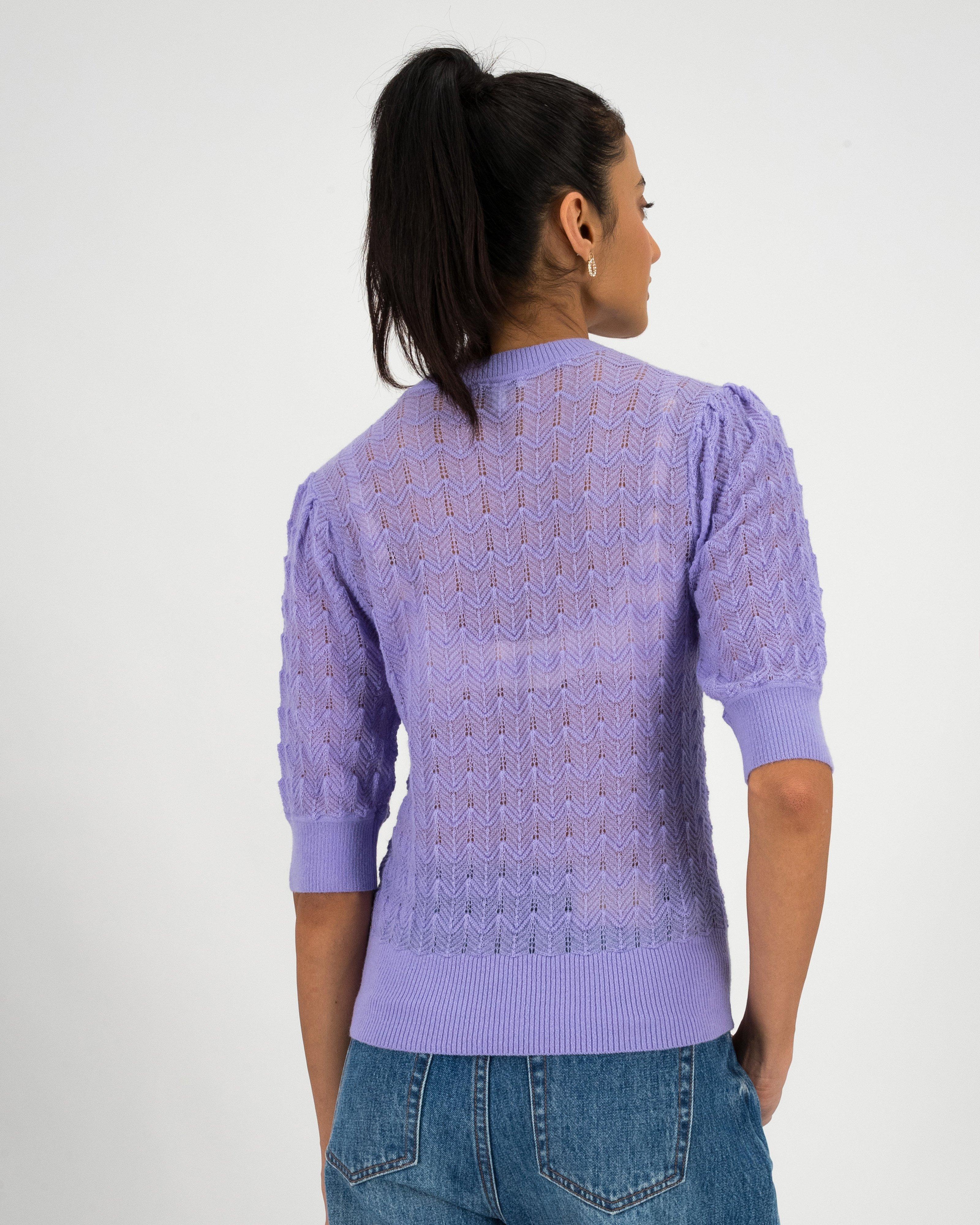 Akira Lace Stitch Knit Pullover - Poetry Clothing Store