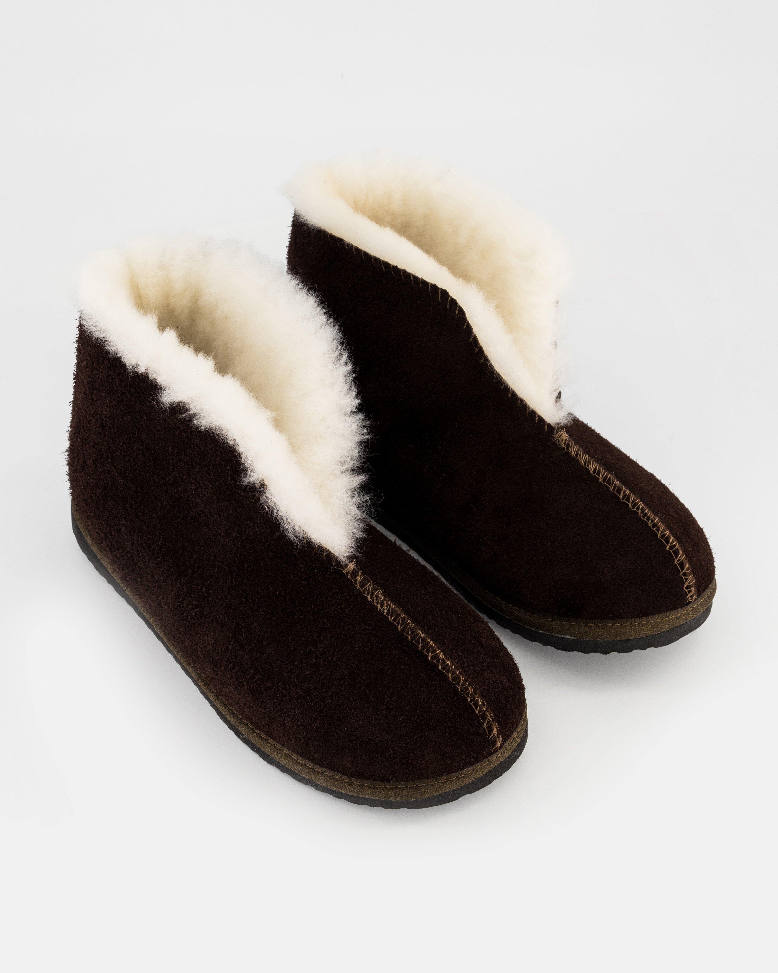 Cape Union Unisex Karu Cuddles Sheepskin Slippers -  Chocolate