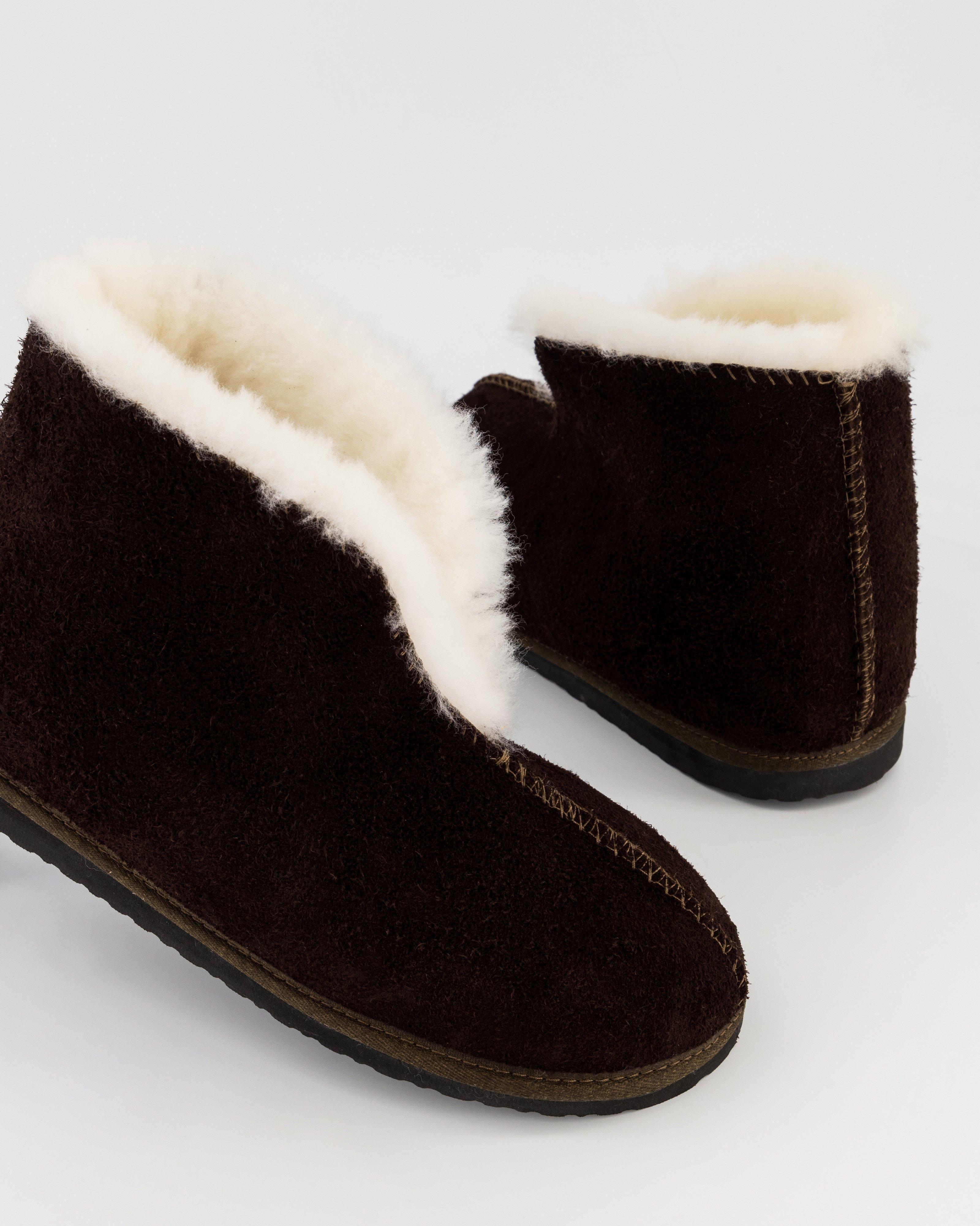 KARU Unisex Cuddles Sheepskin Slippers -  Chocolate