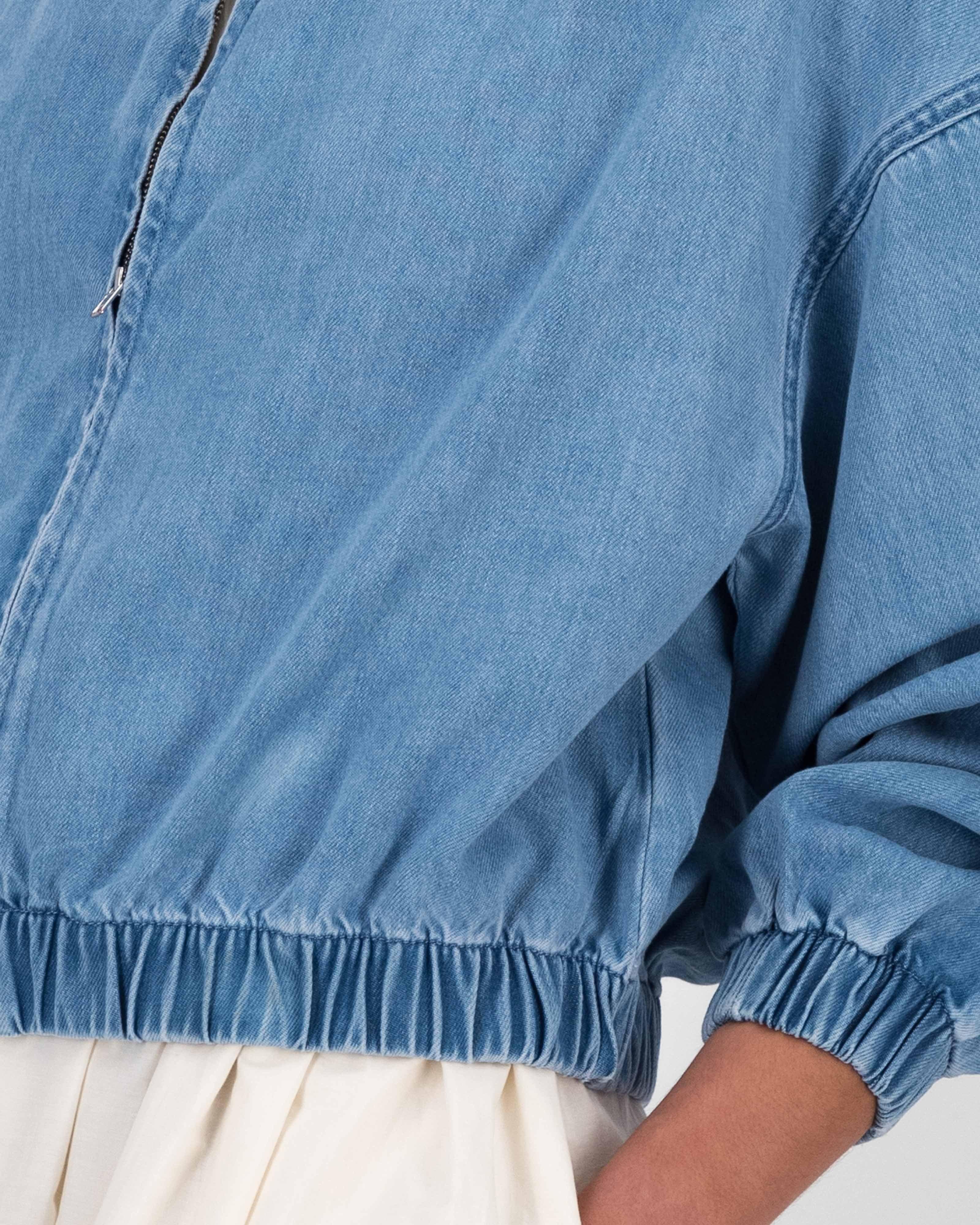Ginny Denim Bomber Jacket -  Light Blue