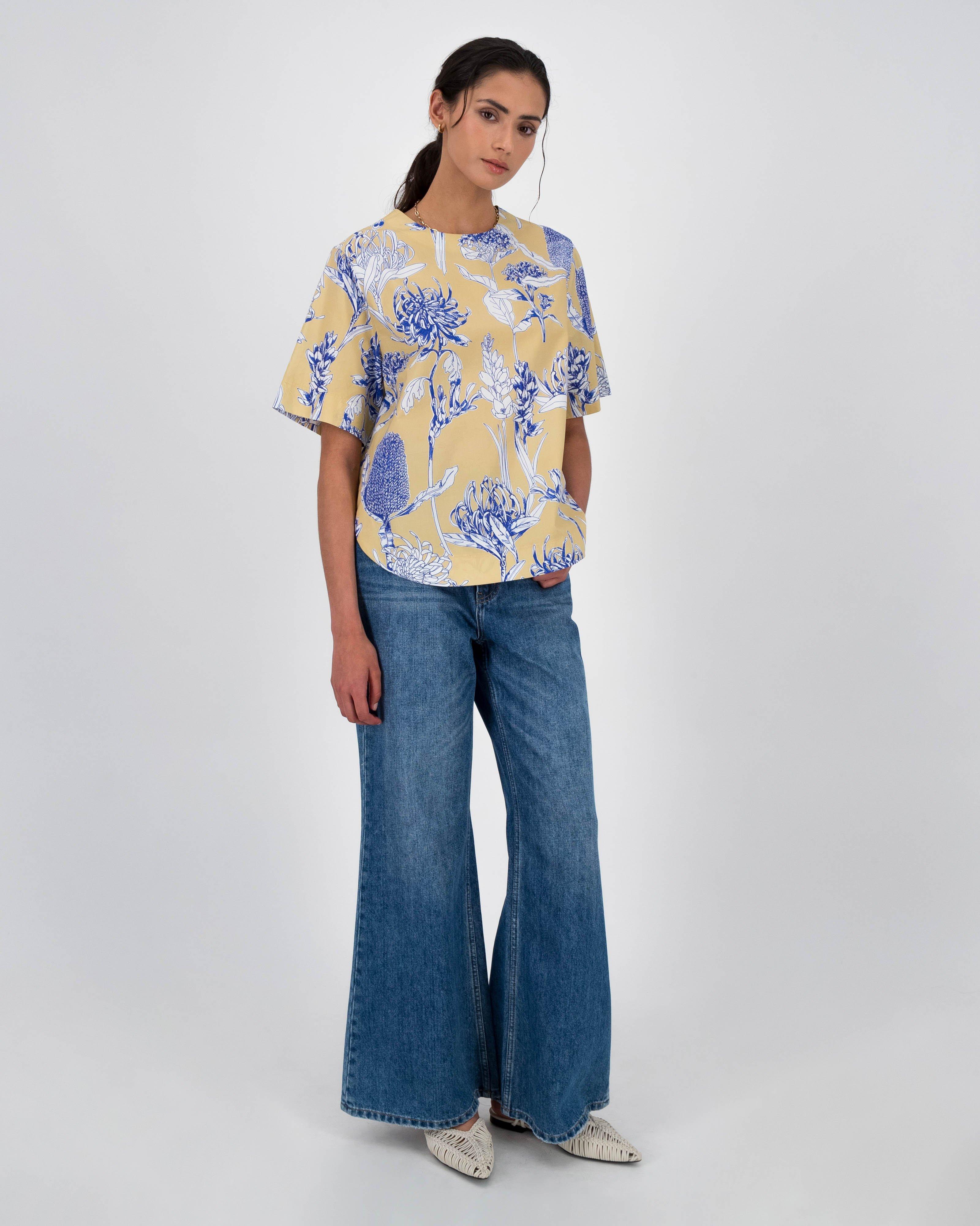 Nicola Popover Blouse -  Stone