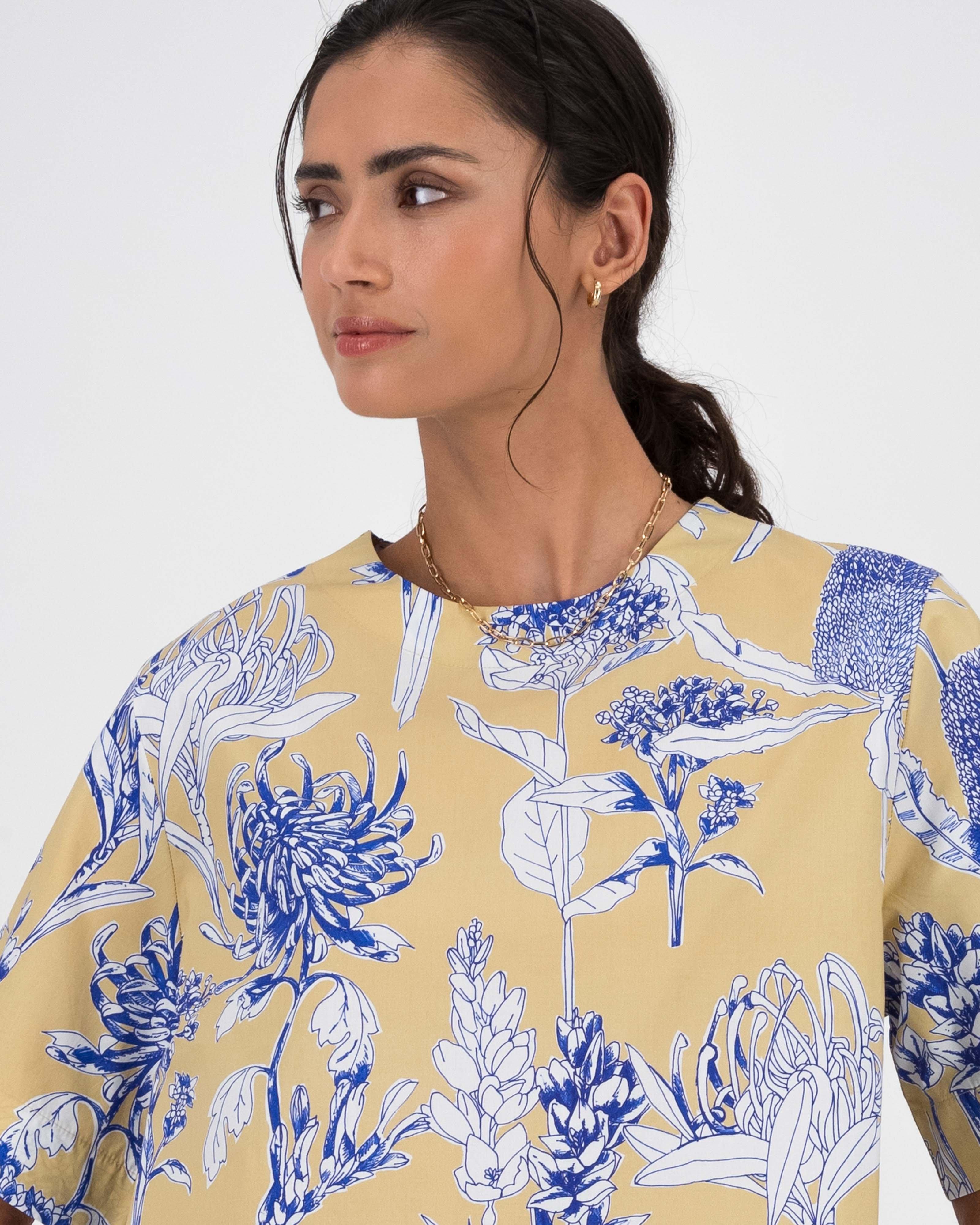 Nicola Popover Blouse -  Stone