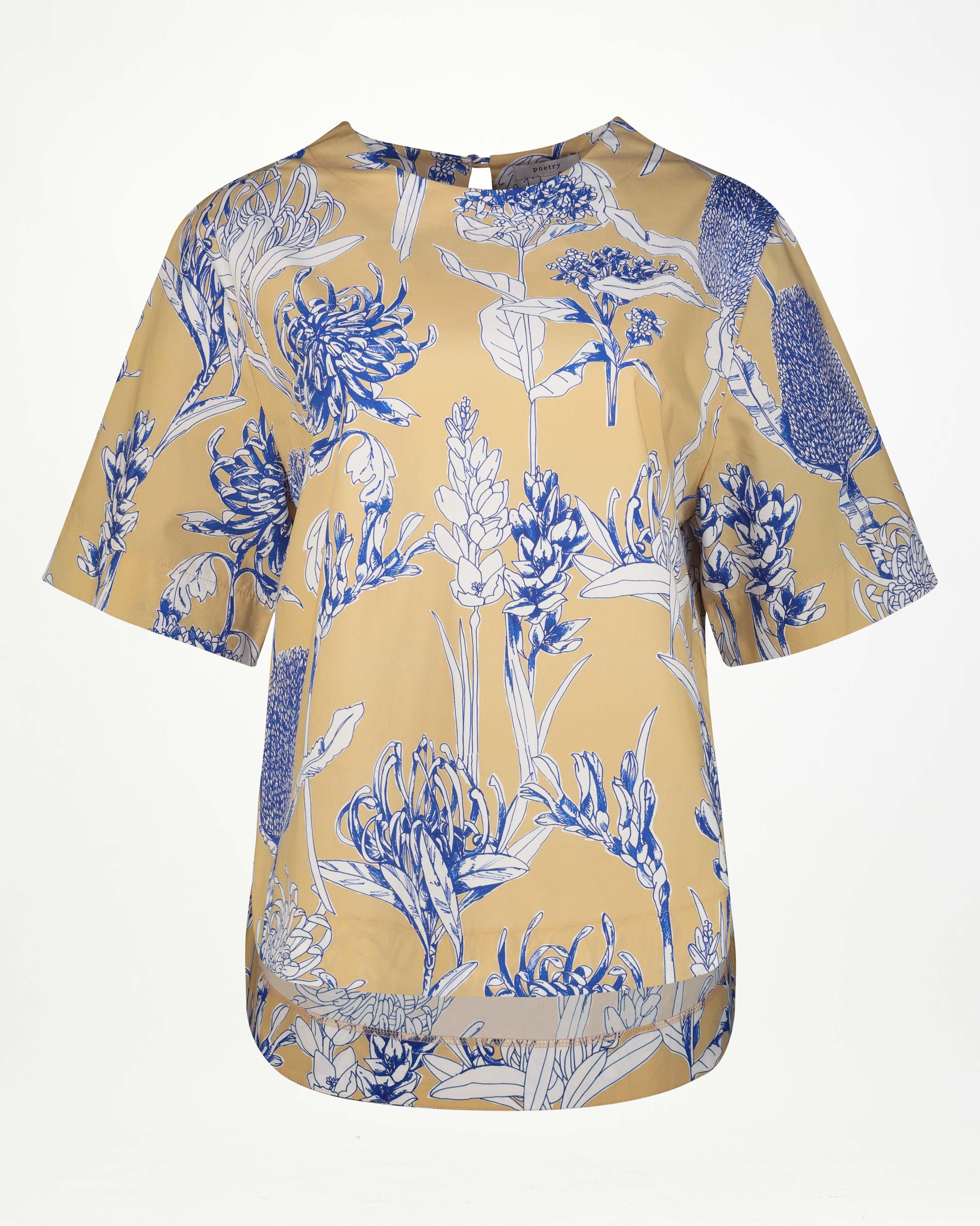Nicola Popover Blouse -  Stone